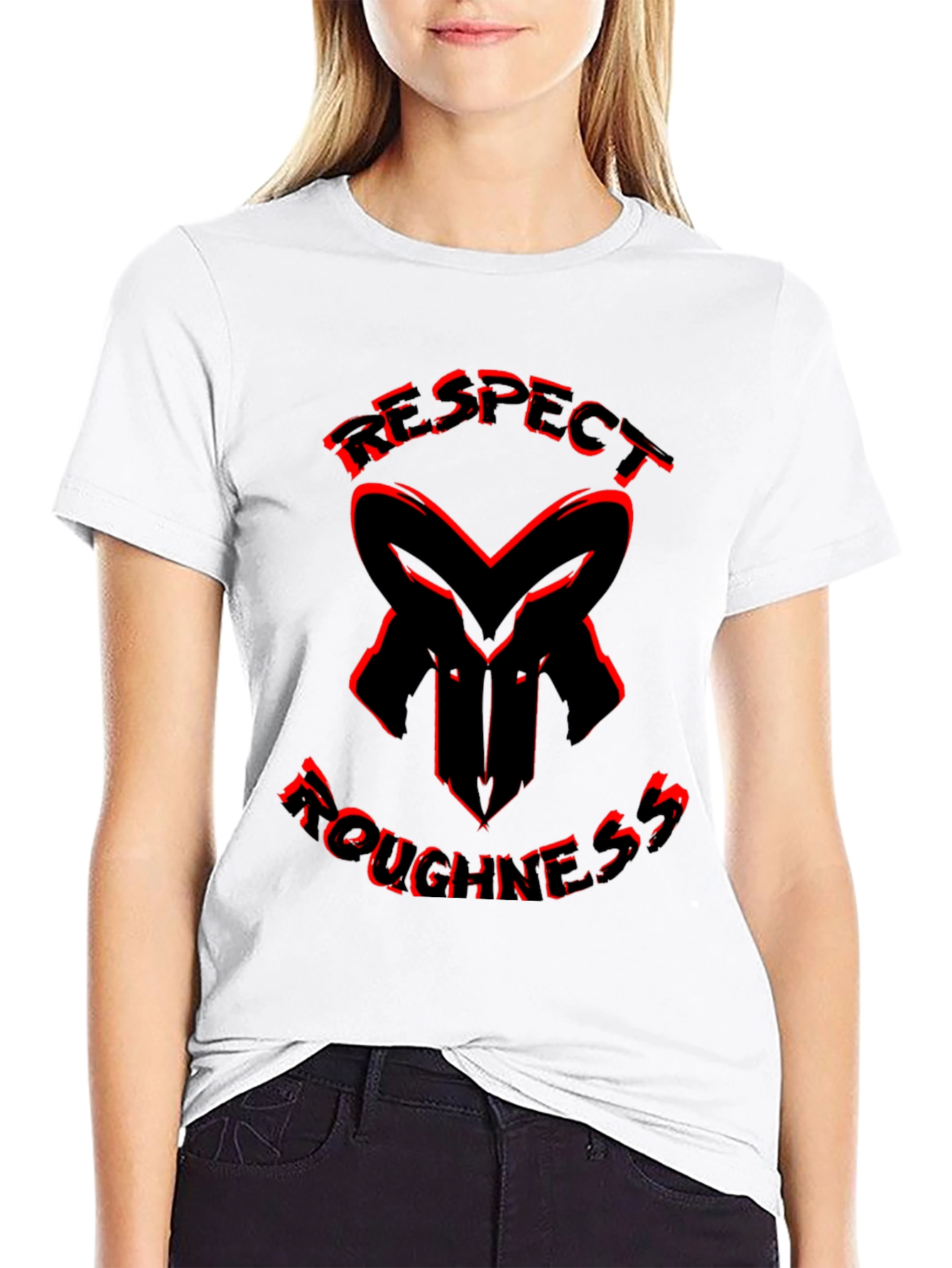 Respect Roughness Black Graphic Tee