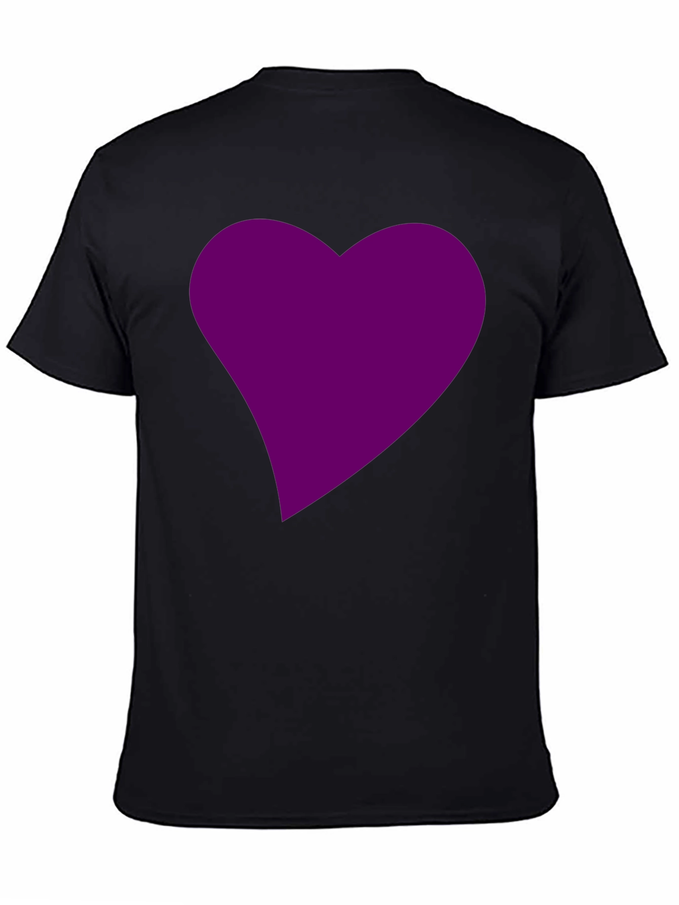 Heart Graphic Tee - Black Cotton Blend Casual Wear