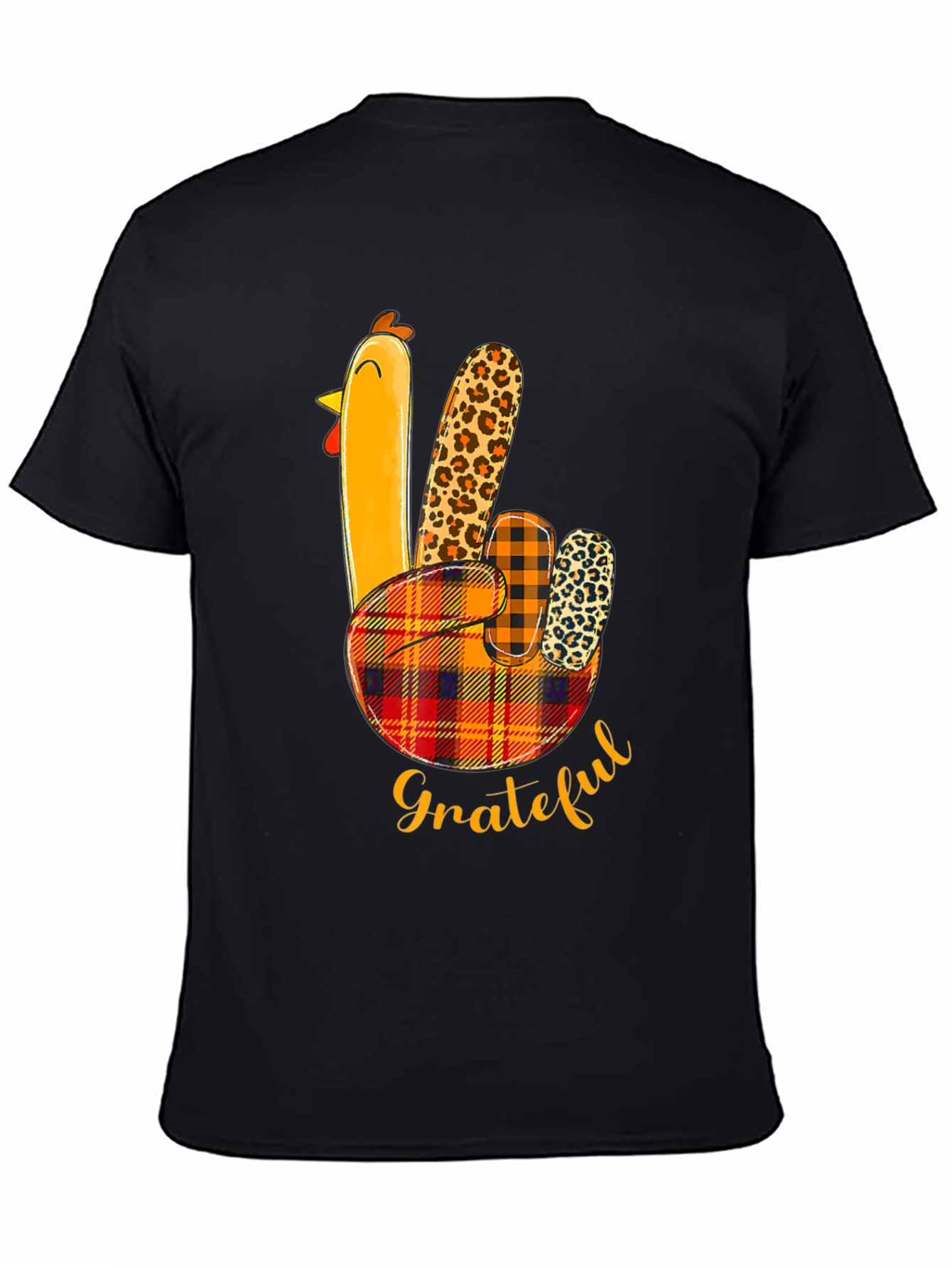 Thanksgiving Grateful Turkey Hand T-Shirt
