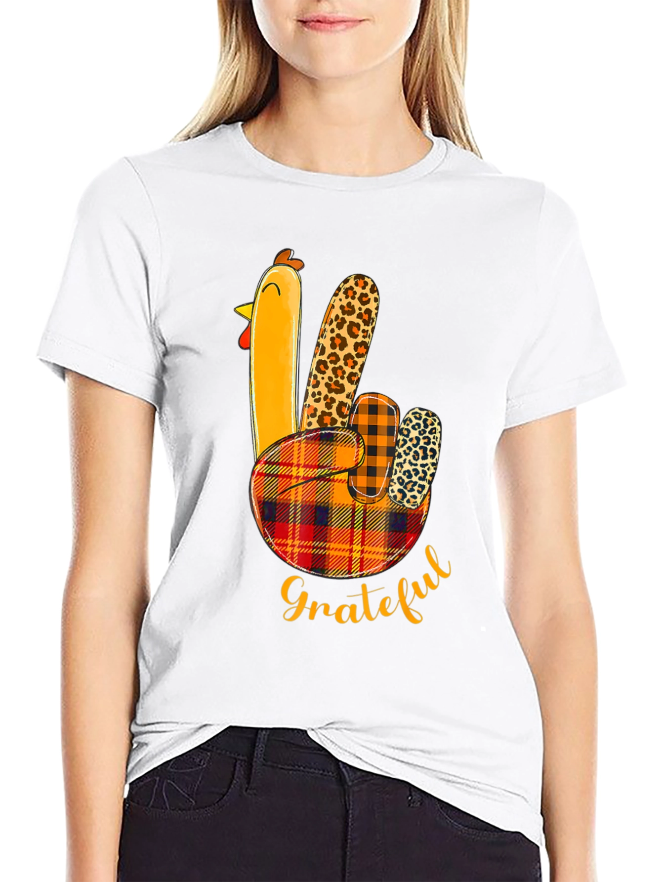 Thanksgiving Grateful Turkey Hand T-Shirt