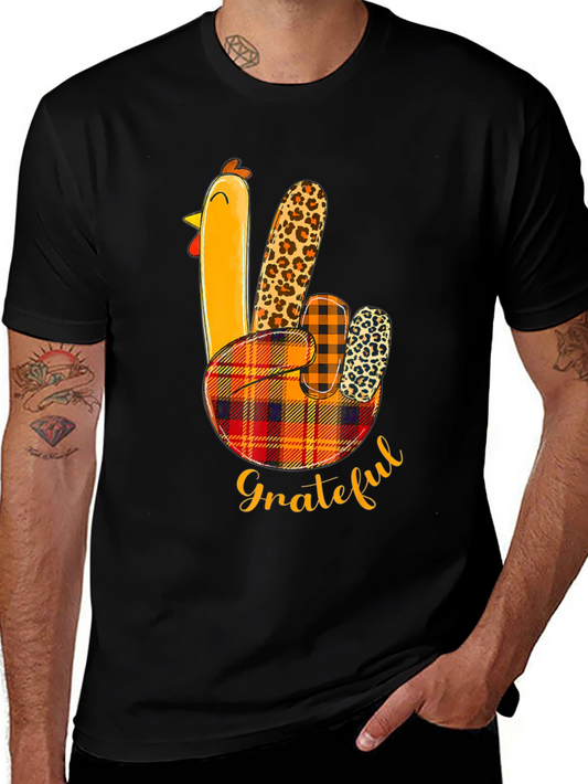 Thanksgiving Grateful Turkey Hand T-Shirt