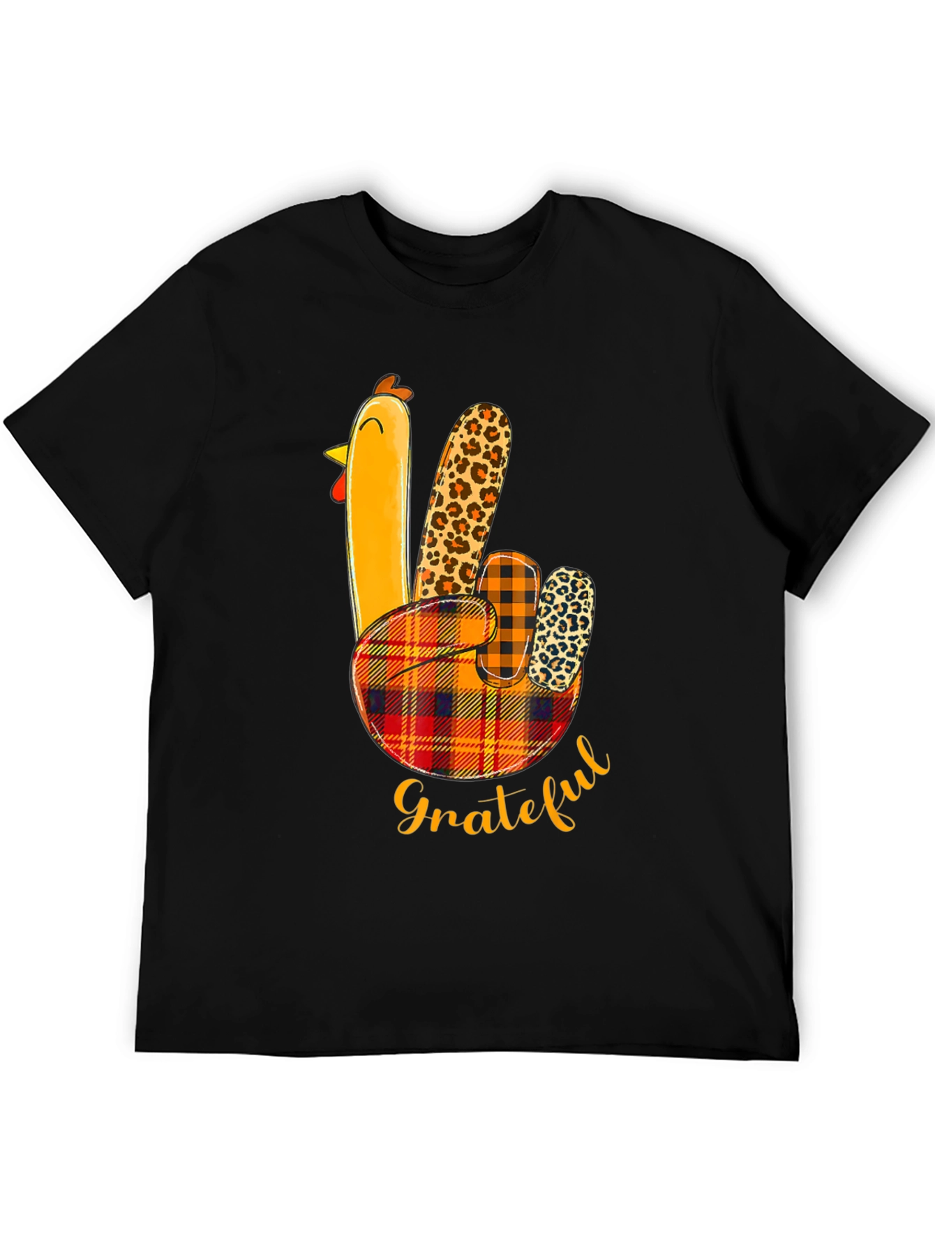 Thanksgiving Grateful Turkey Hand T-Shirt