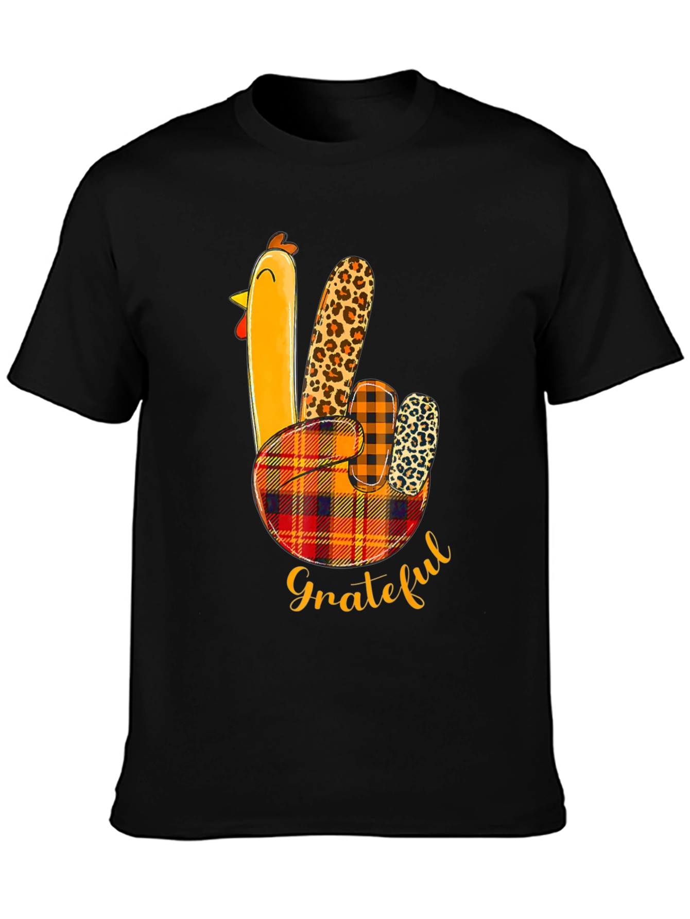 Thanksgiving Grateful Turkey Hand T-Shirt
