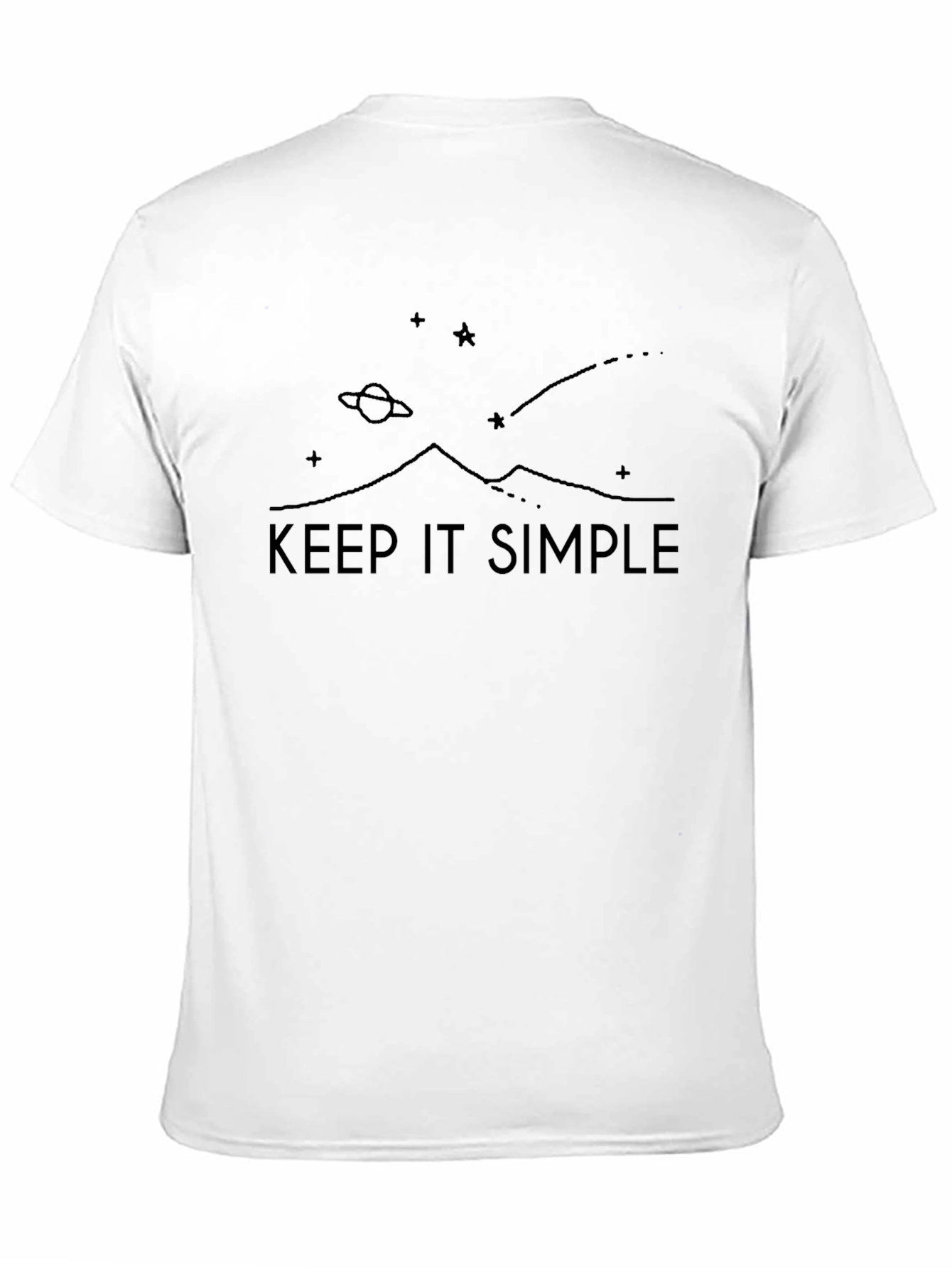 Keep It Simple Black Graphic T-Shirt