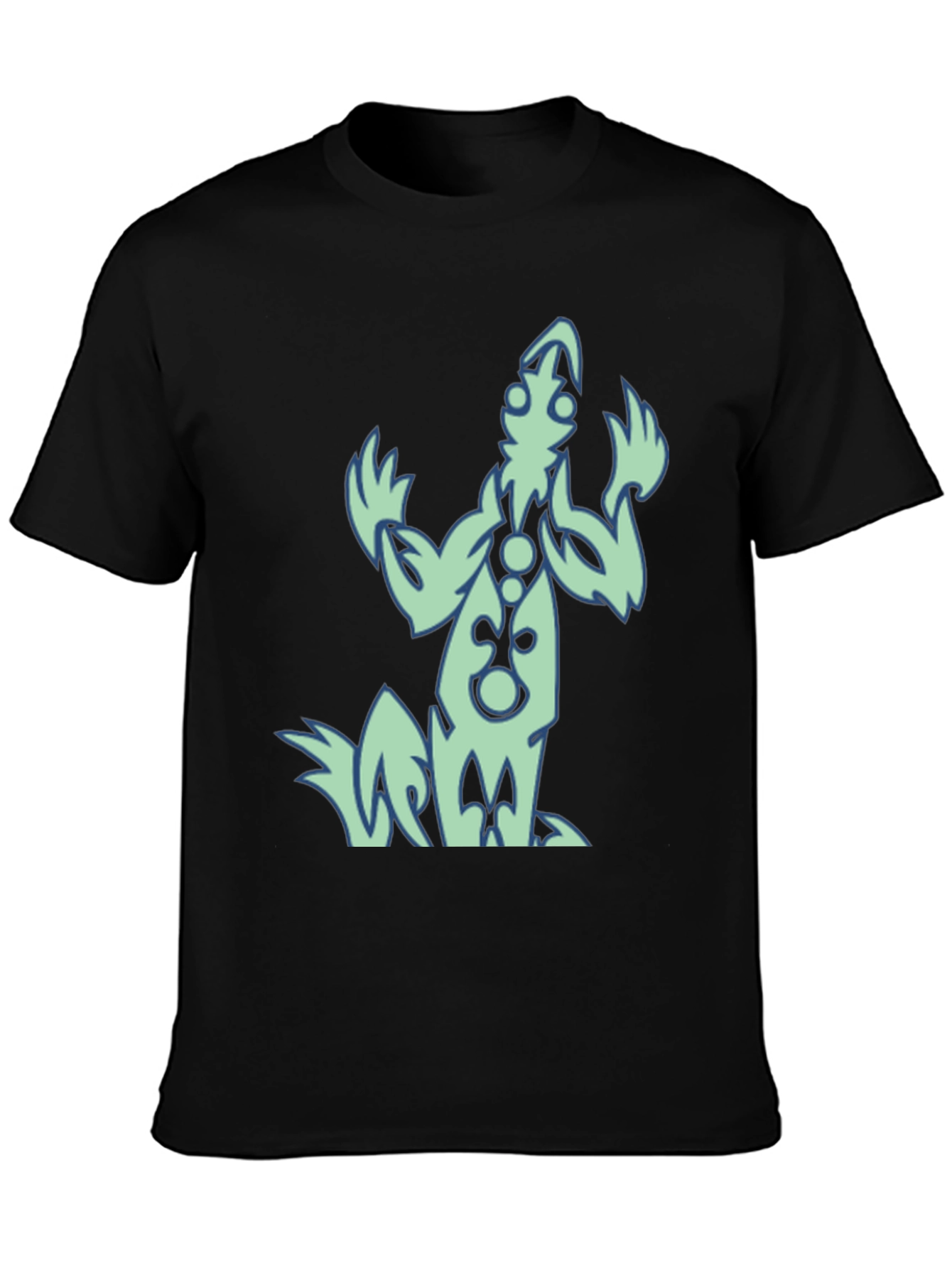 Unique Graphic Print Black T-Shirt for Men