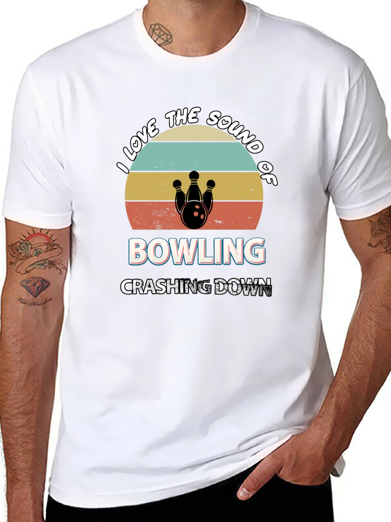 Bowling Sound Retro Style Graphic Tee