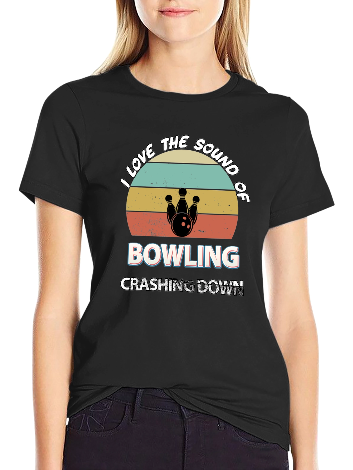 Bowling Sound Retro Style Graphic Tee