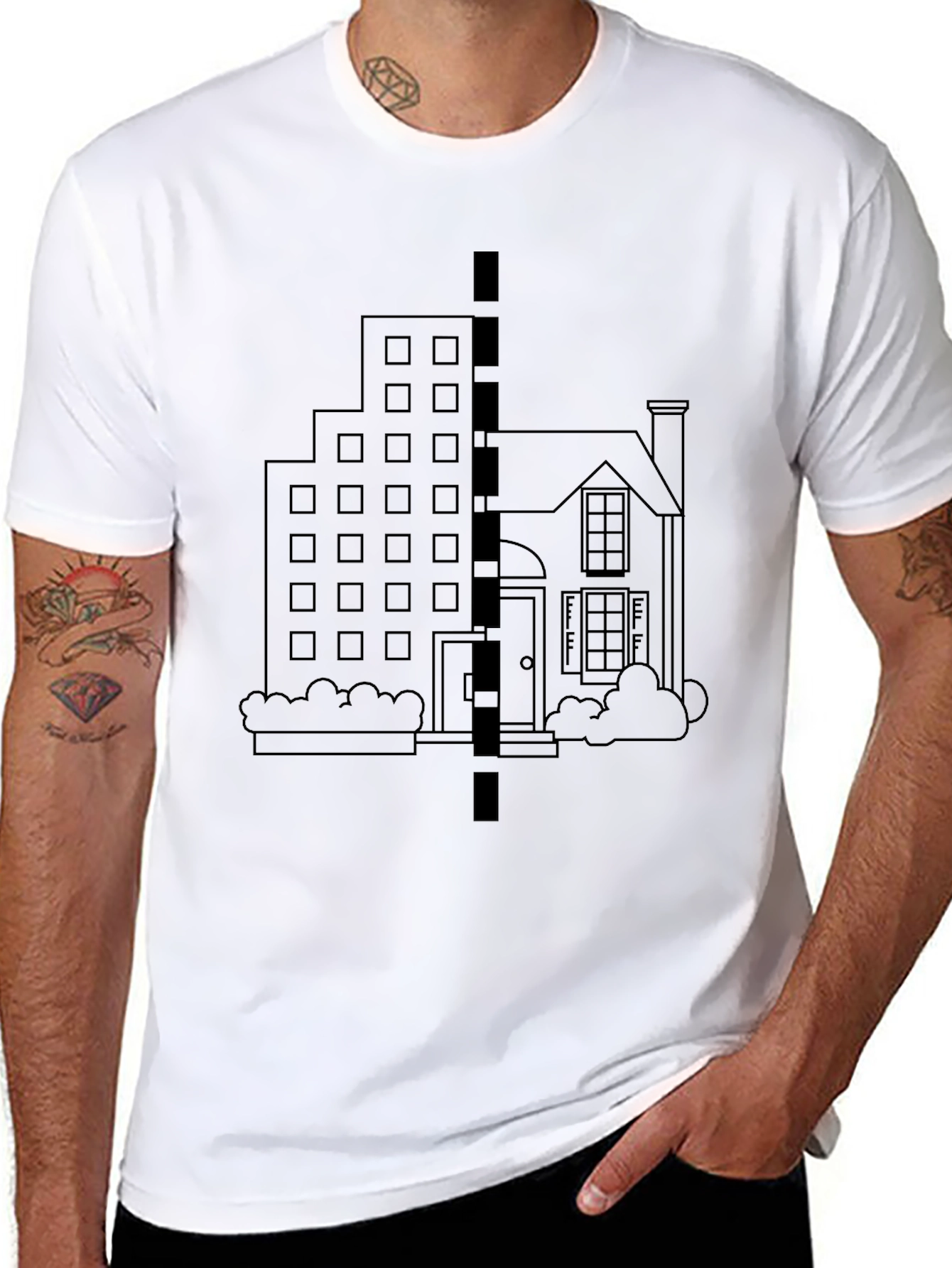 Urban vs. Suburban T-Shirt - City Meets Home