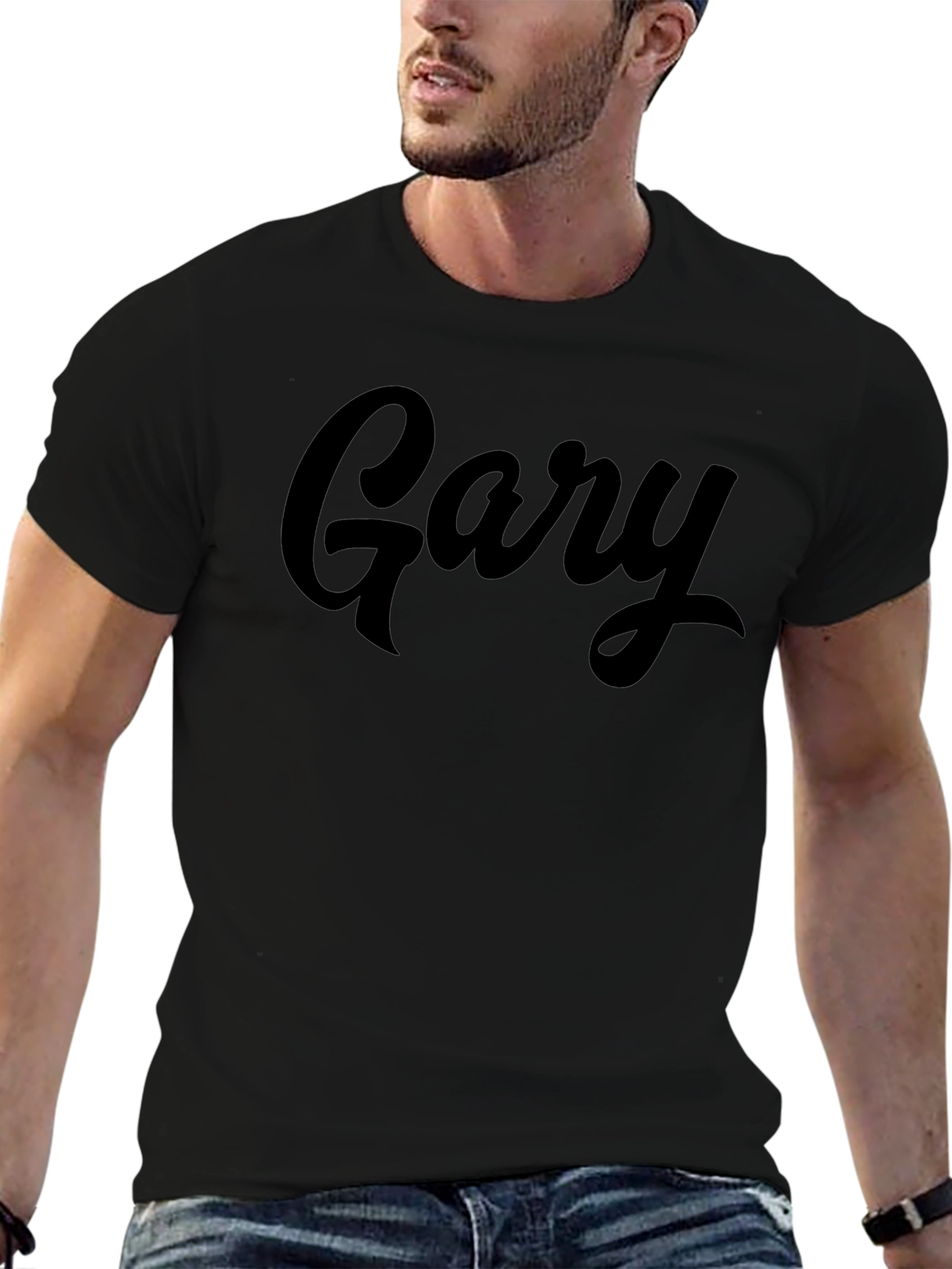 Gary Script Black T-Shirt