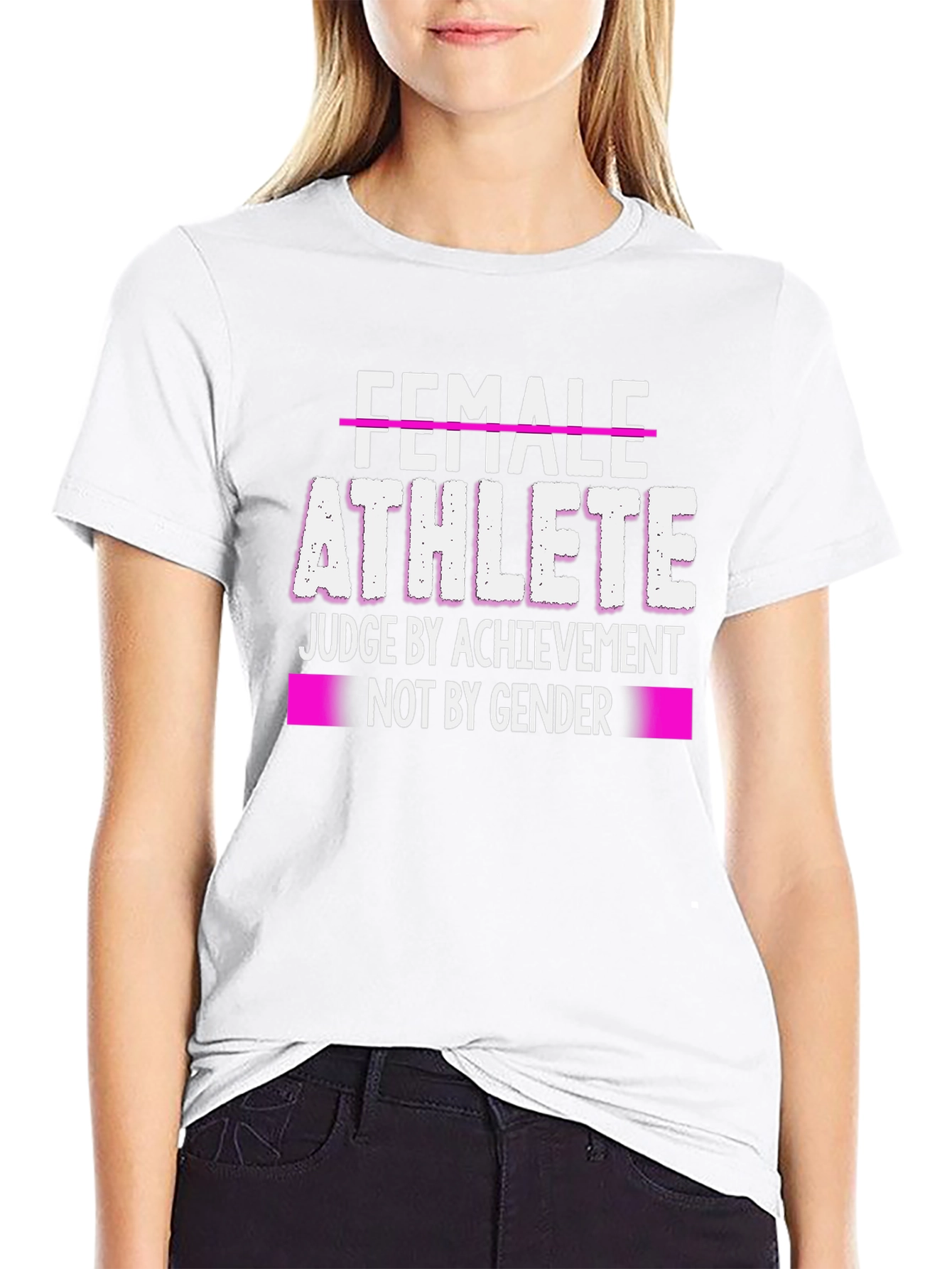 Female Athlete T-Shirt - Judge by Achievement Not Gender