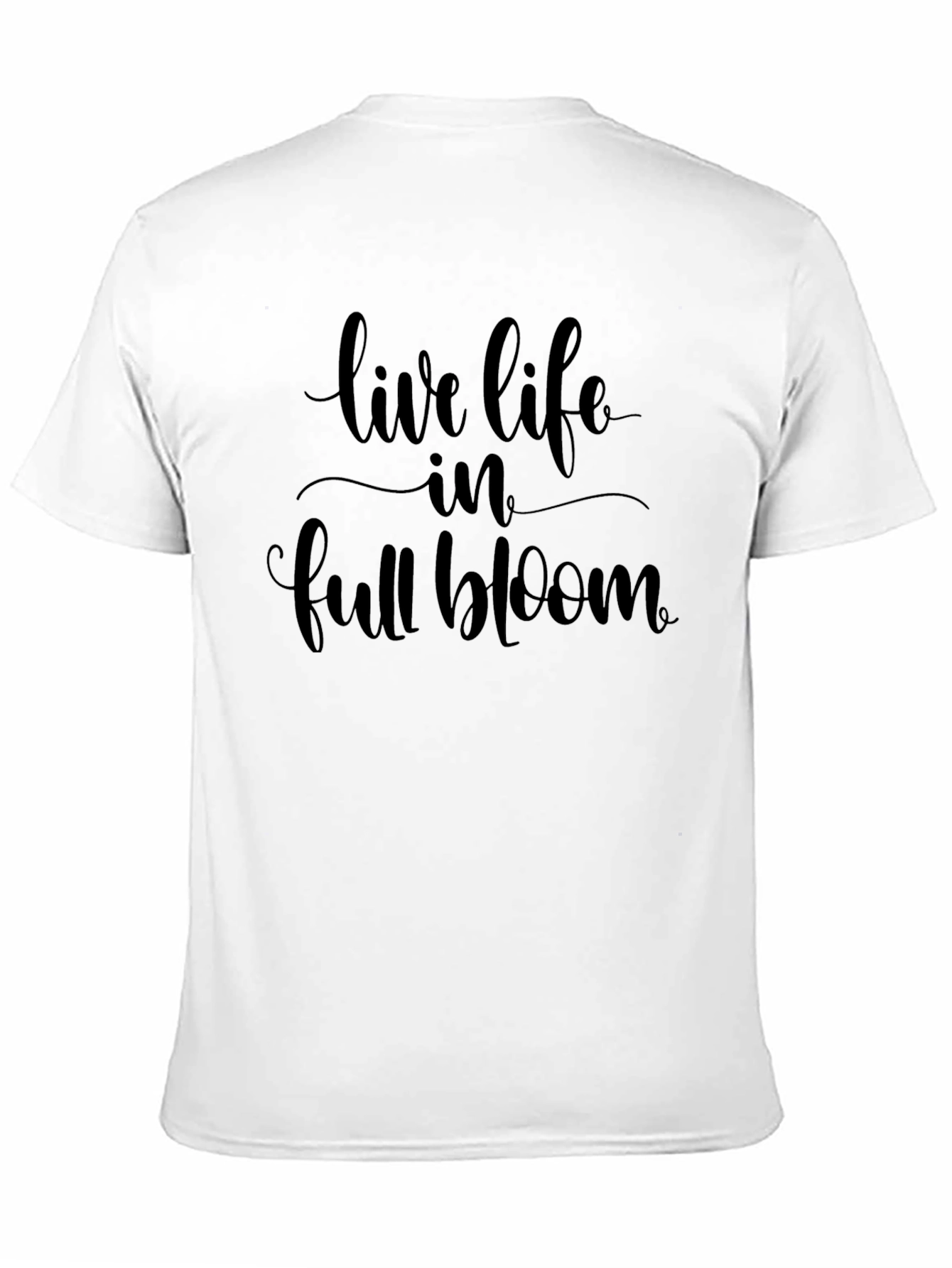 Live Life in Full Bloom Black Graphic Tee