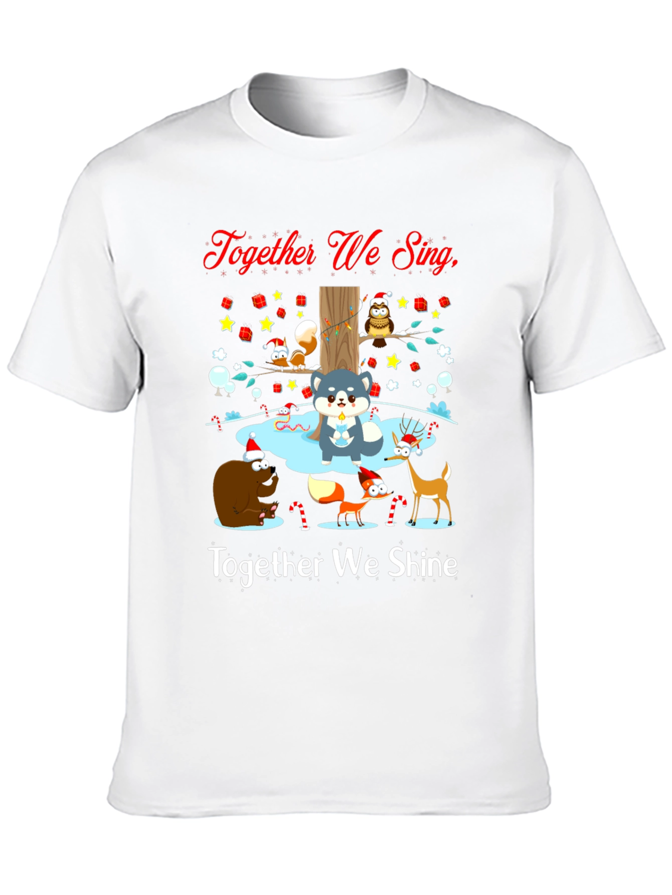Festive Holiday Animals Graphic Tee