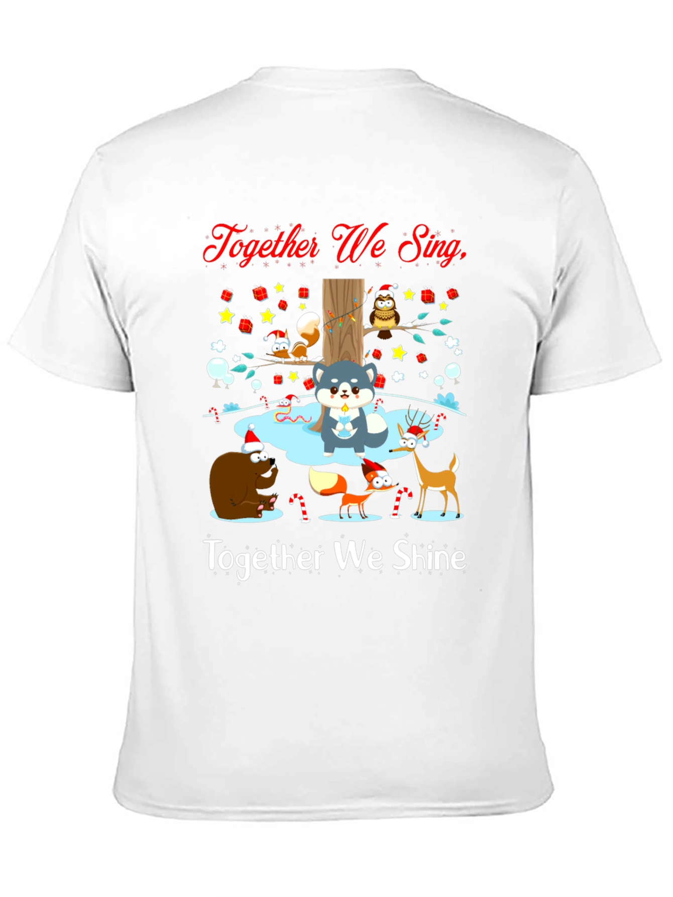 Festive Holiday Animals Graphic Tee