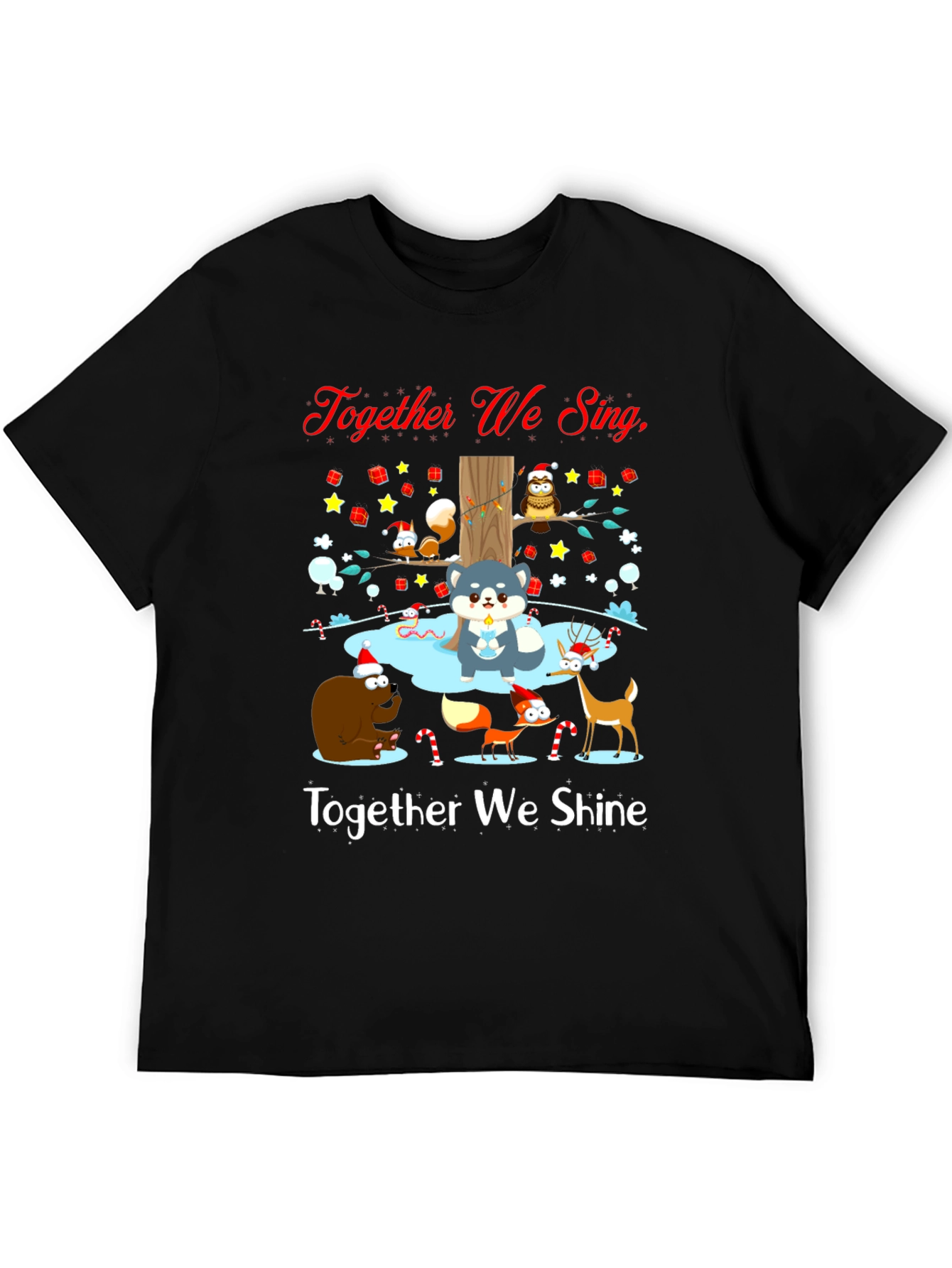 Festive Holiday Animals Graphic Tee