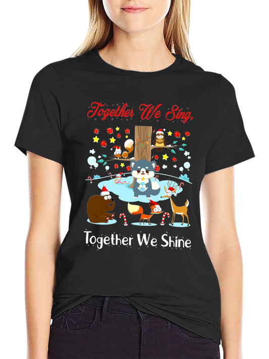Festive Holiday Animals Graphic Tee