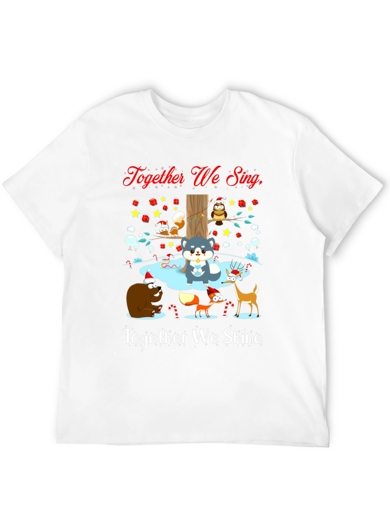 Festive Holiday Animals Graphic Tee