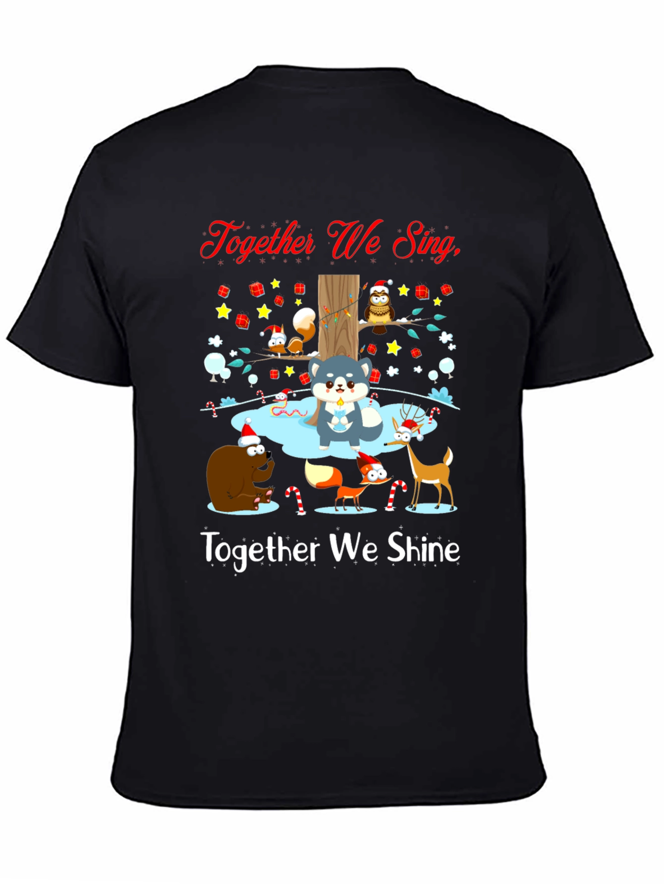 Festive Holiday Animals Graphic Tee