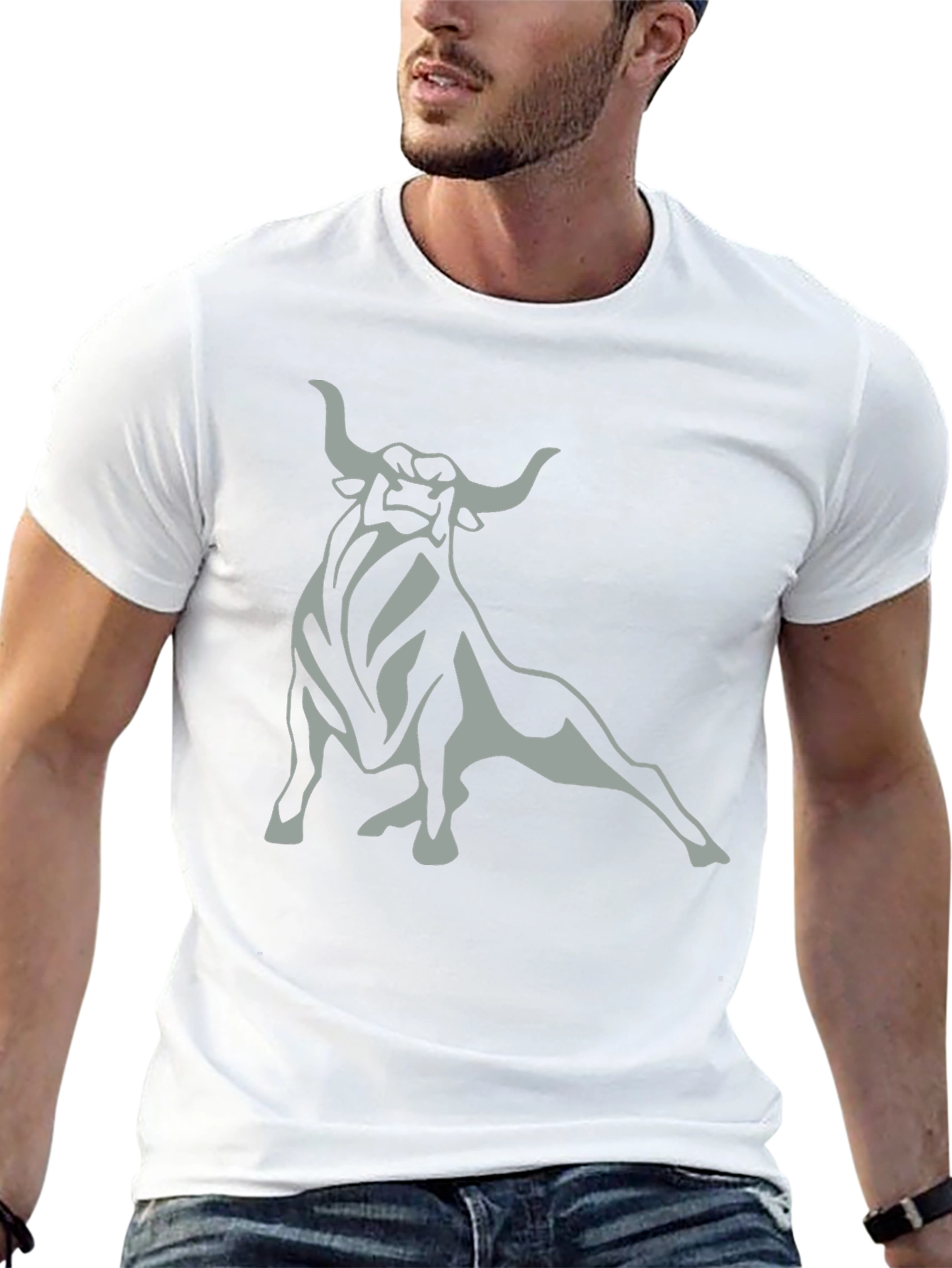 Black Bull Graphic Tee - Mens Casual Shirt