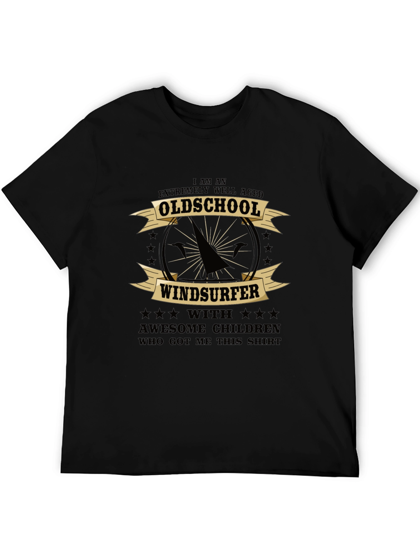 Oldschool Windsurfer Graphic T-Shirt