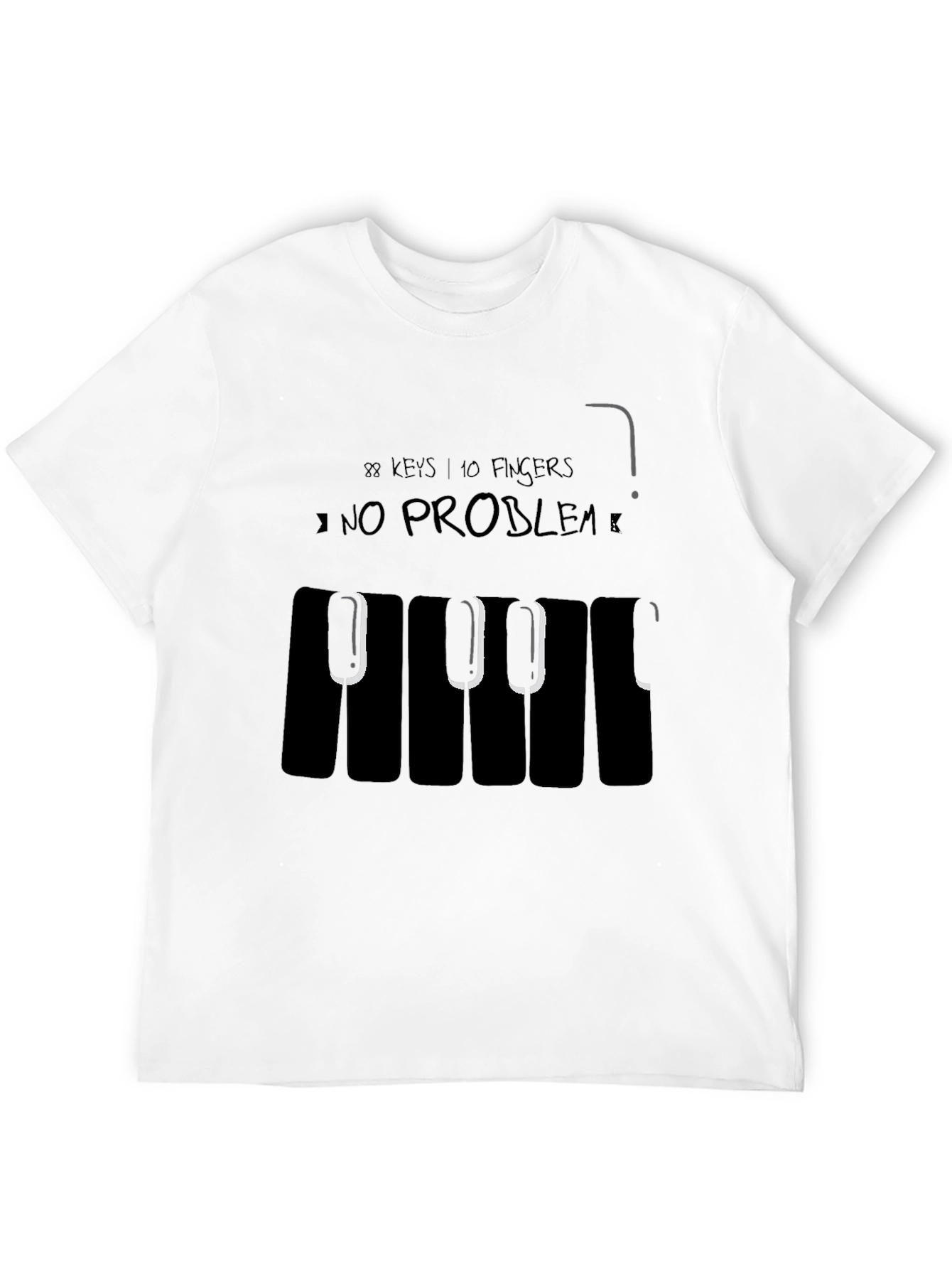 Piano Keys T-Shirt - Musicians Novelty Tee