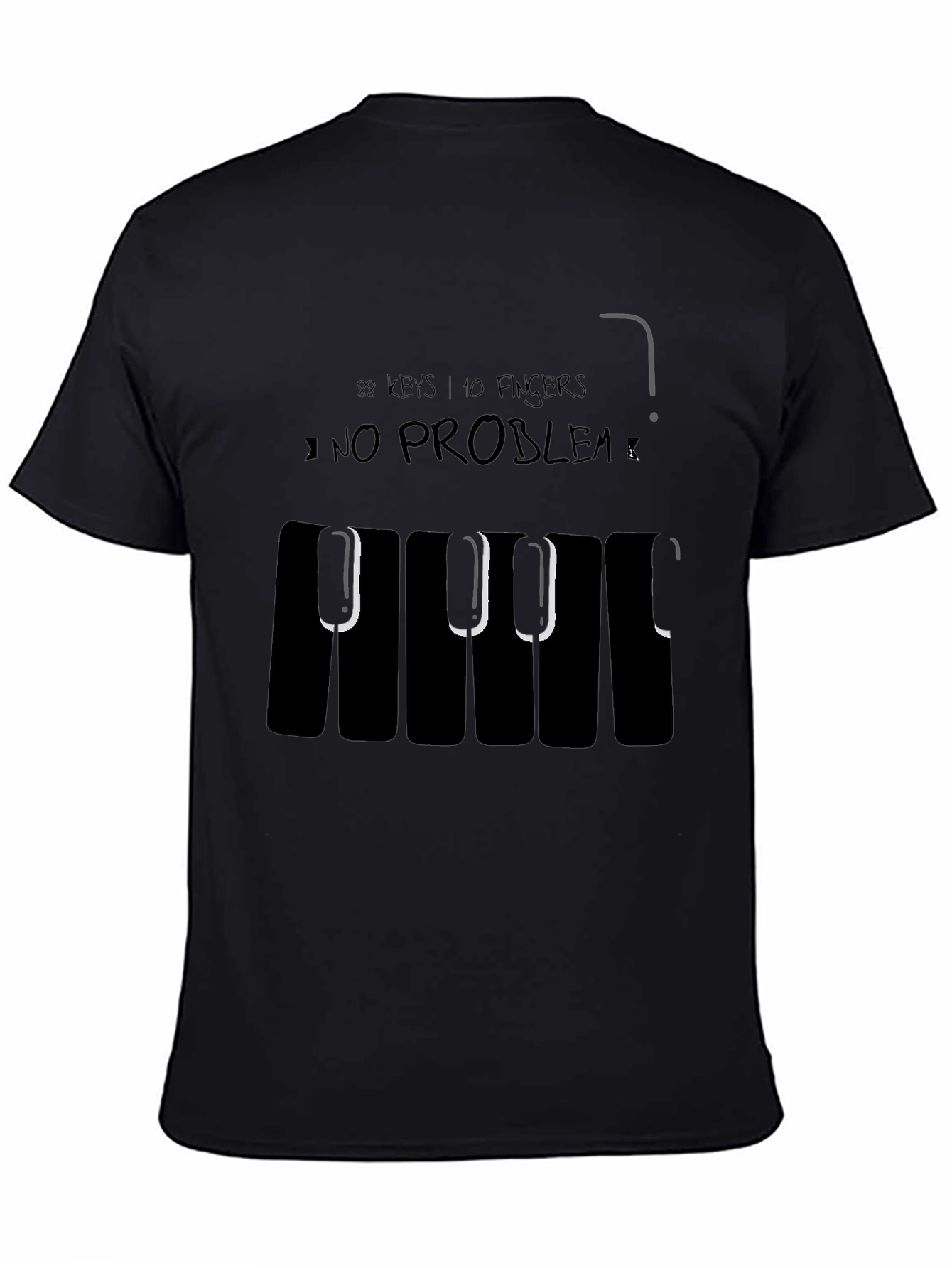Piano Keys T-Shirt - Musicians Novelty Tee