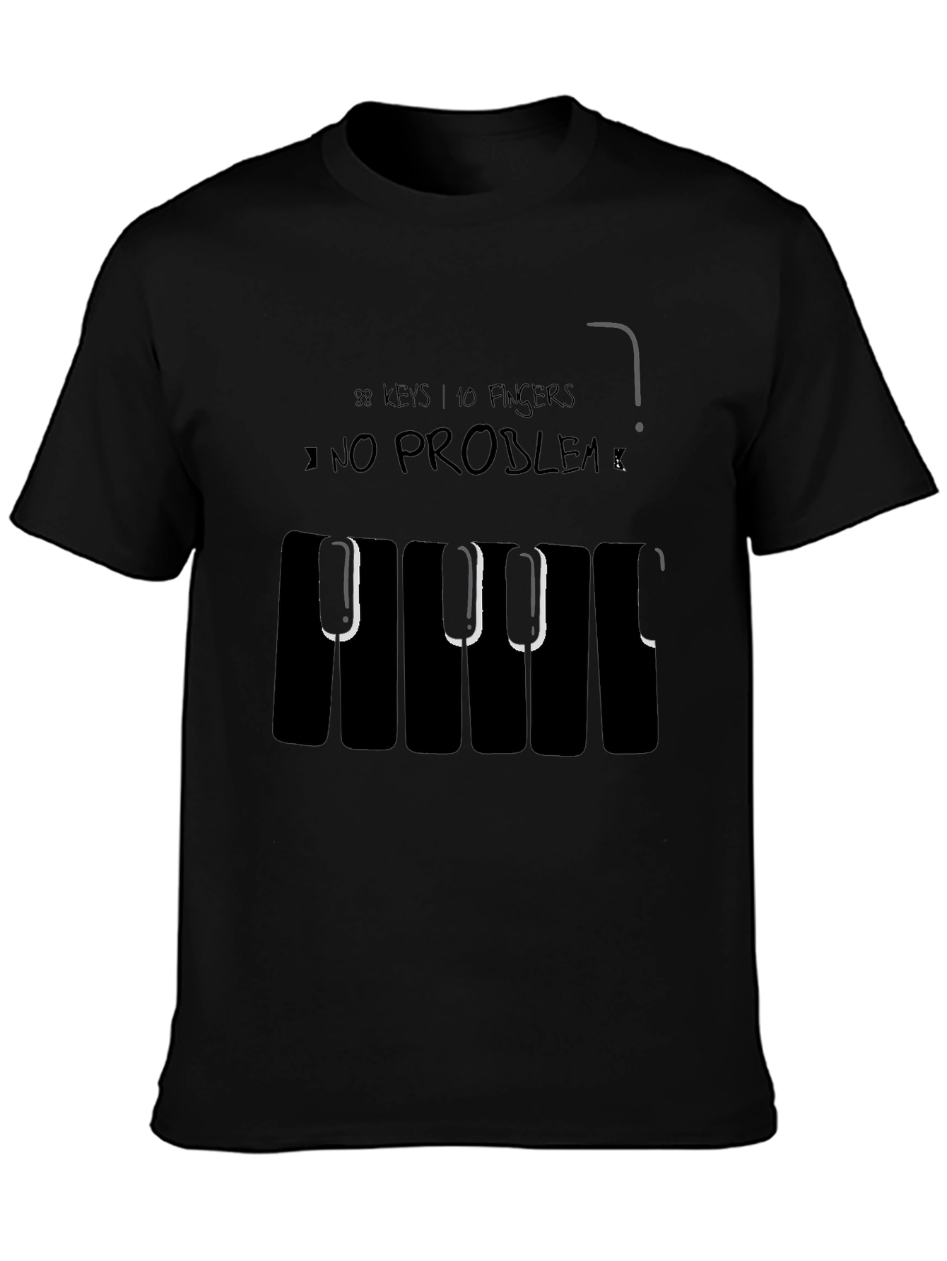 Piano Keys T-Shirt - Musicians Novelty Tee