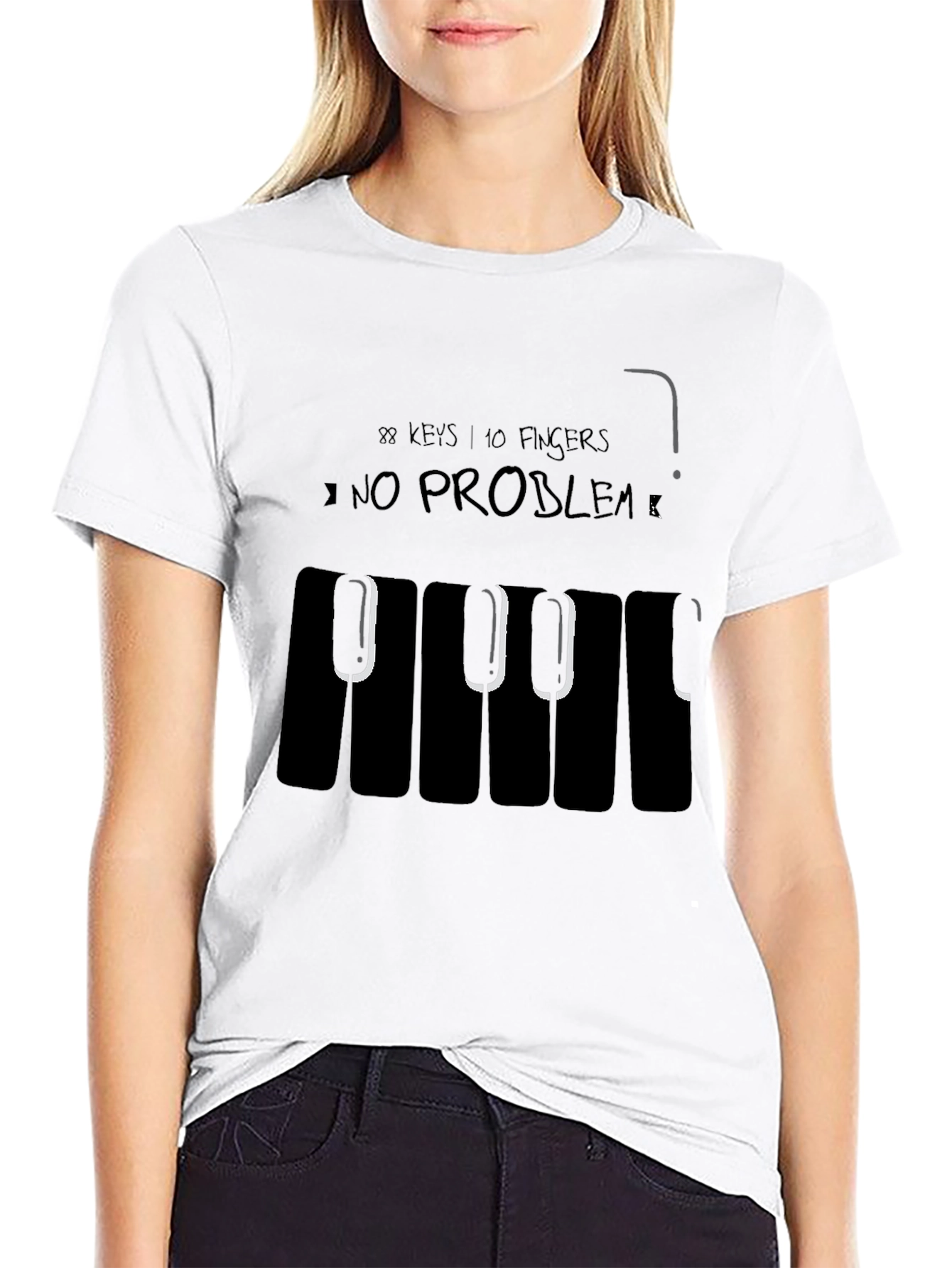 Piano Keys T-Shirt - Musicians Novelty Tee