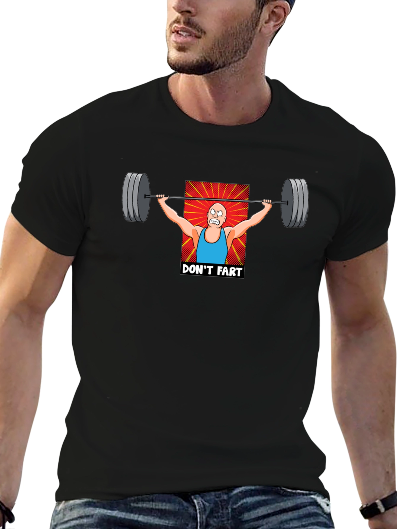 Dont Fart Weightlifter Graphic T-Shirt