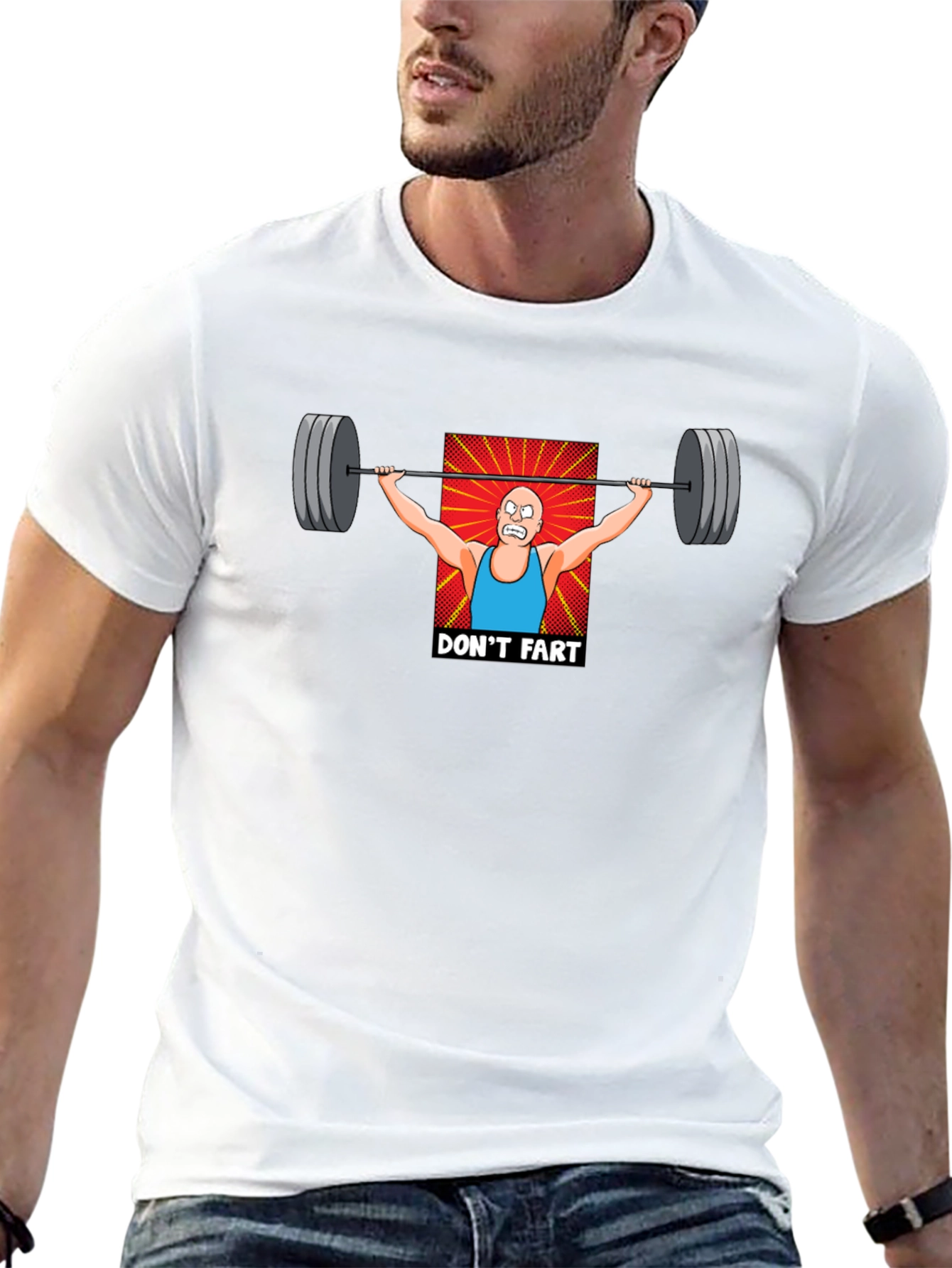 Dont Fart Weightlifter Graphic T-Shirt