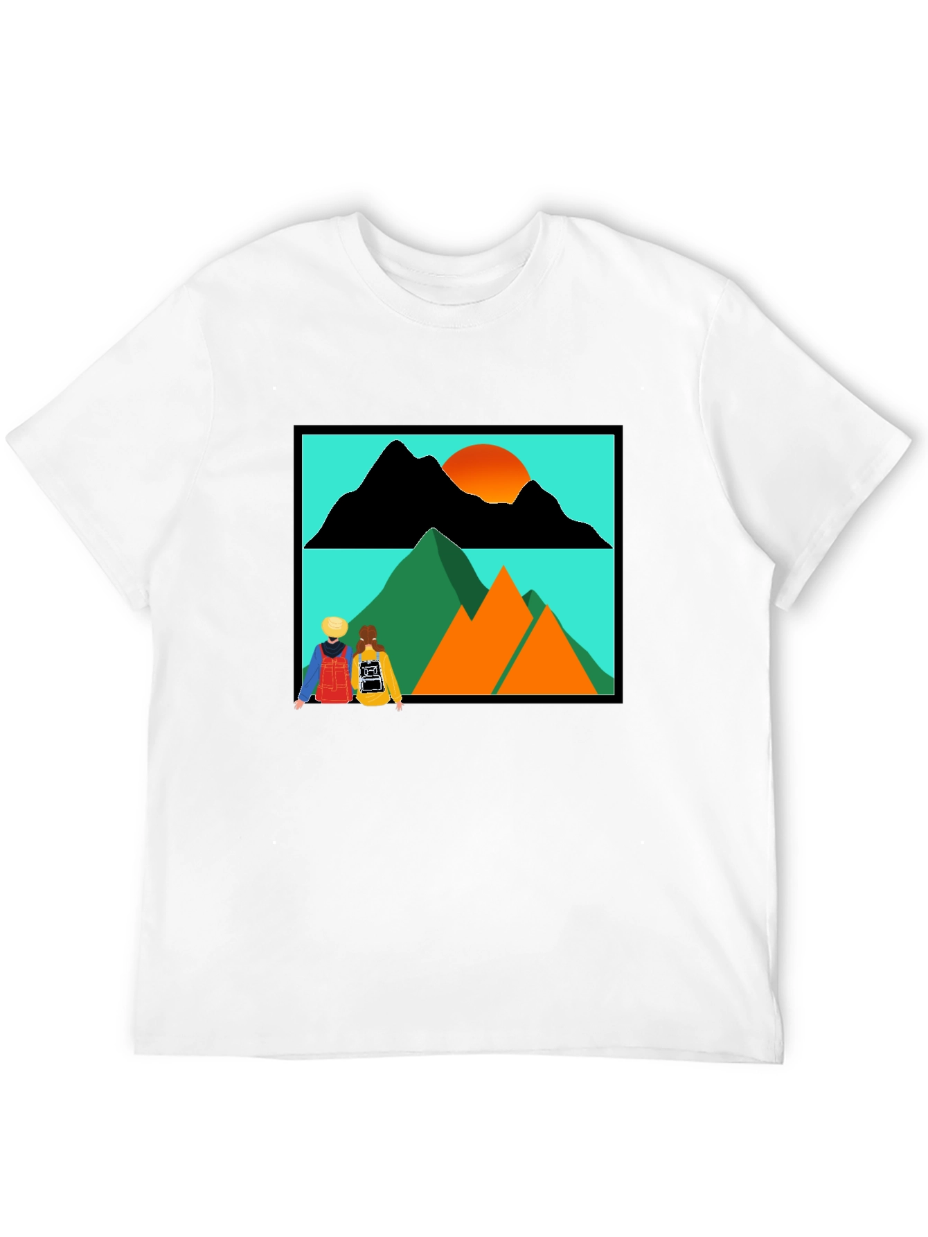 Mountain Adventure Graphic Tee - Unisex Black T-Shirt