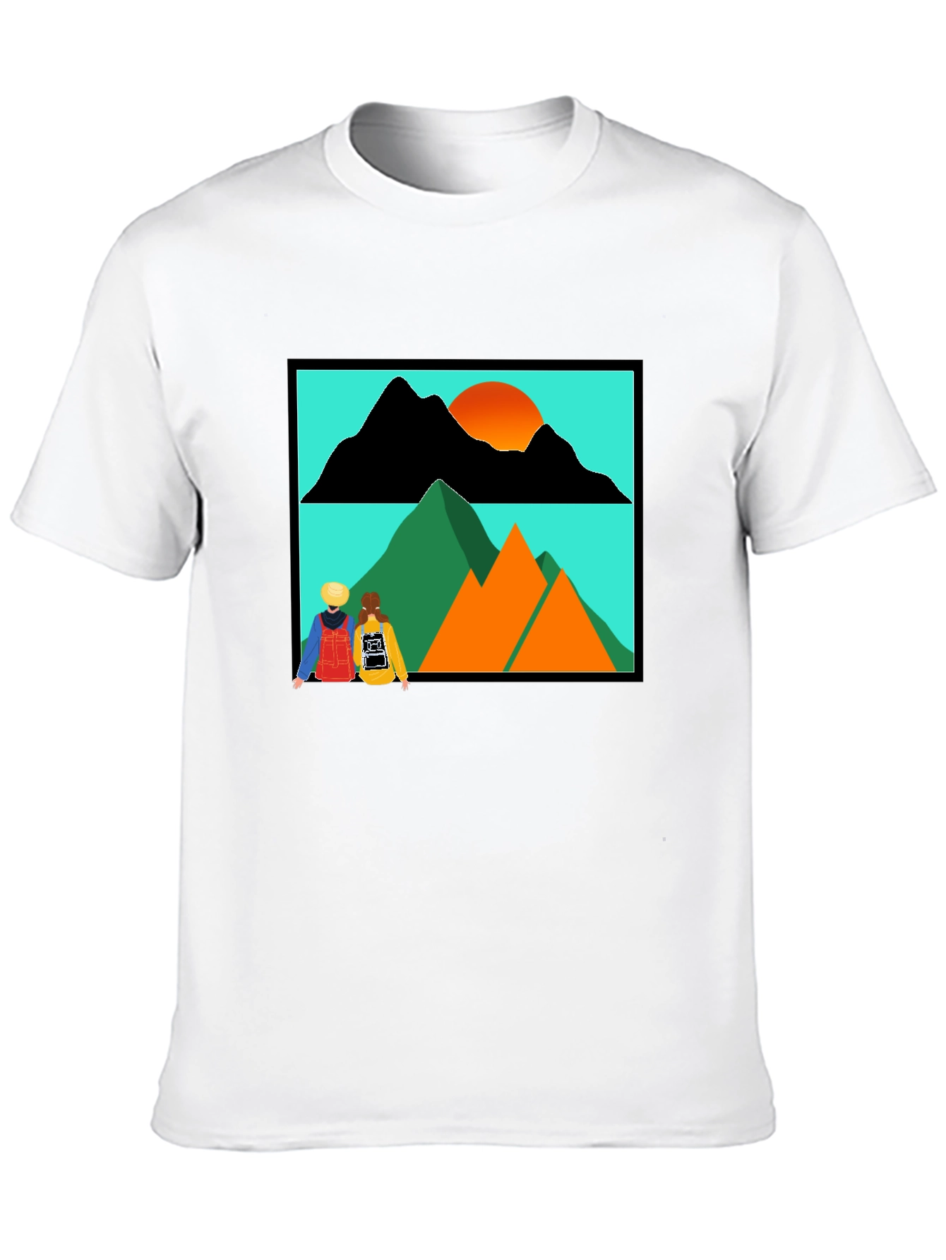 Mountain Adventure Graphic Tee - Unisex Black T-Shirt