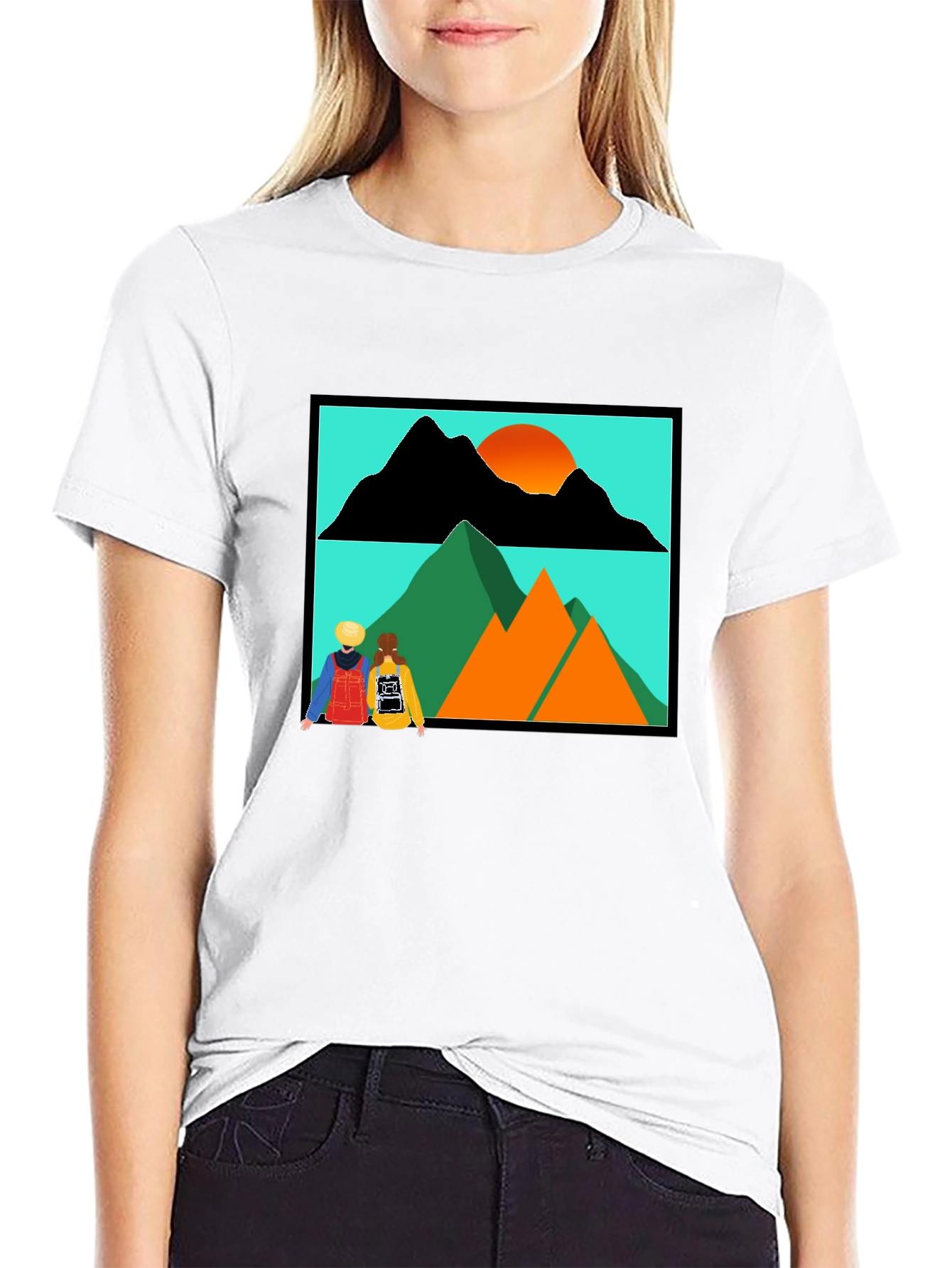 Mountain Adventure Graphic Tee - Unisex Black T-Shirt