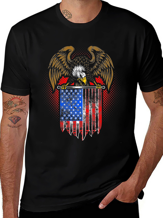 American Eagle USA Flag T-Shirt Patriotic