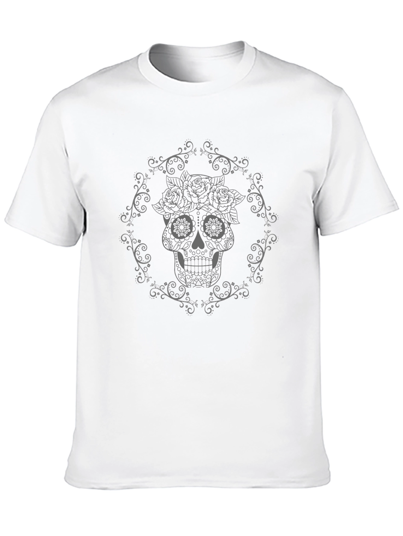 Day of the Dead Skull Graphic T-Shirt