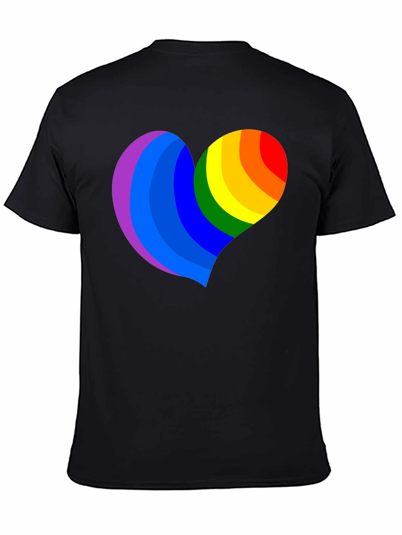 Pride Heart Graphic Black T-Shirt