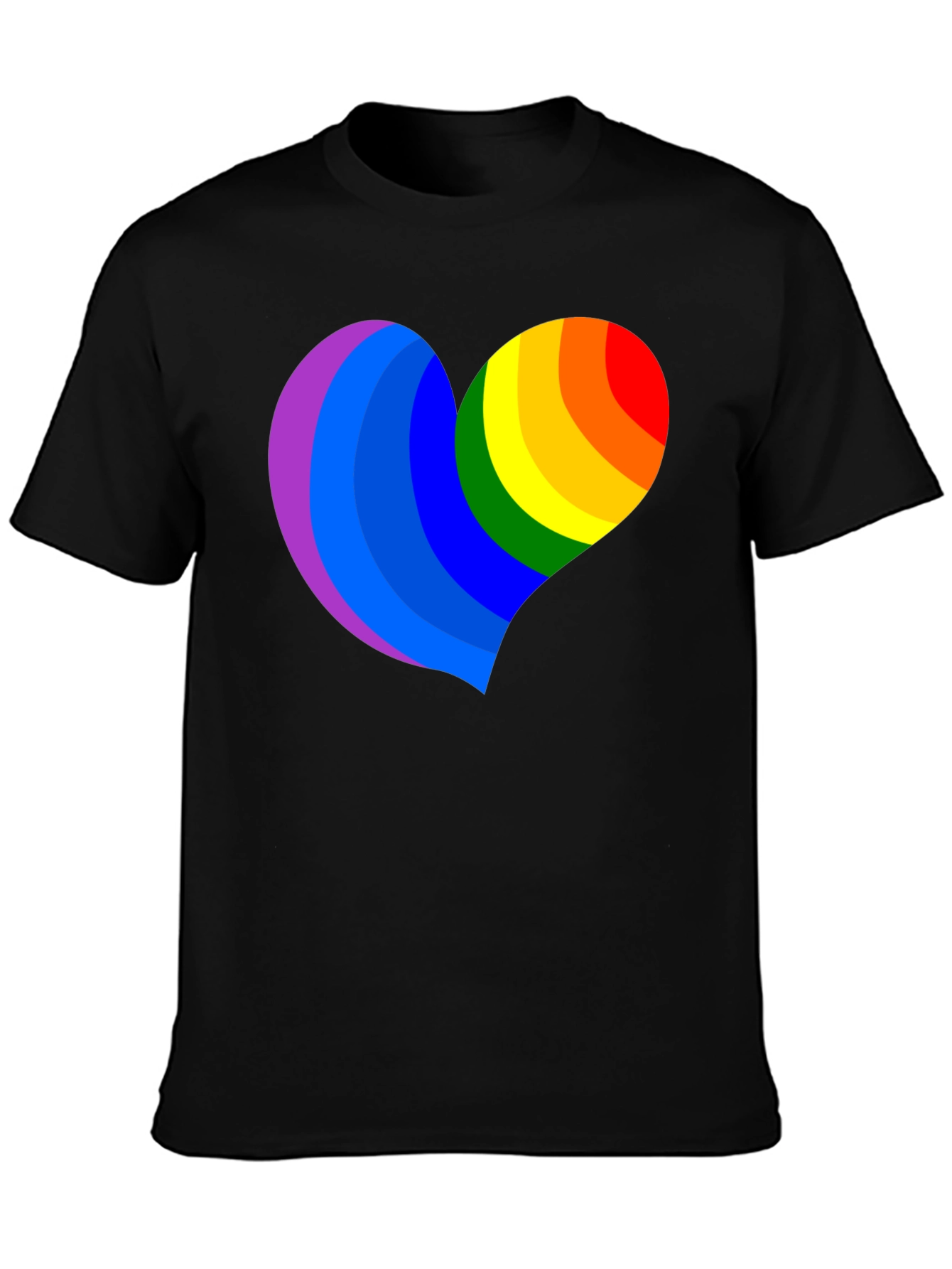 Pride Heart Graphic Black T-Shirt