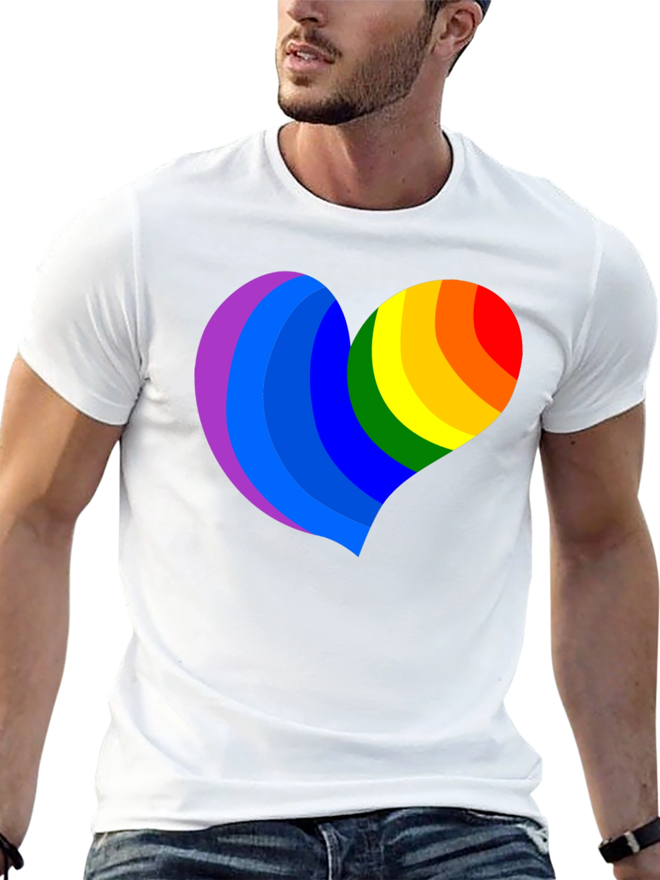 Pride Heart Graphic Black T-Shirt