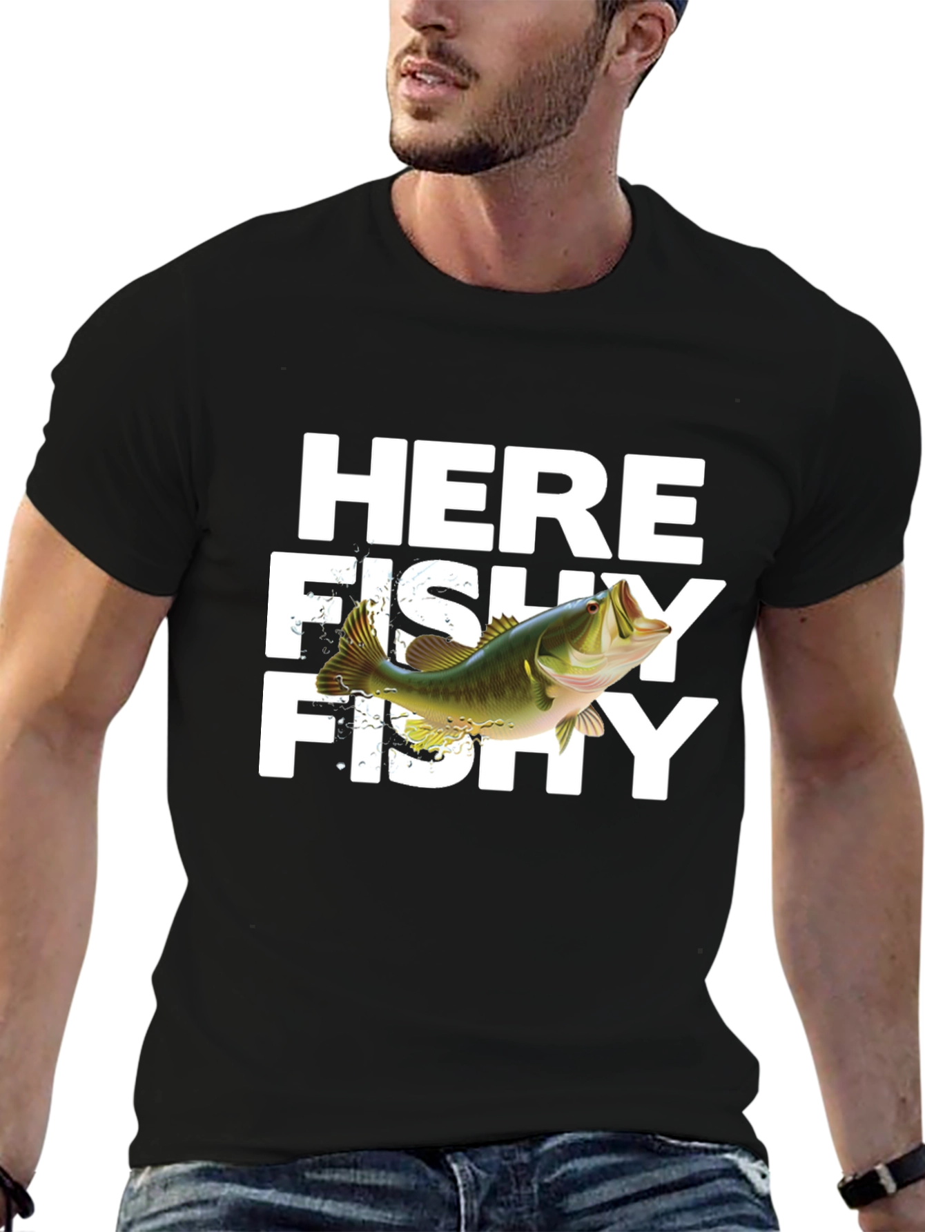Here Fishy Fishy Graphic T-Shirt