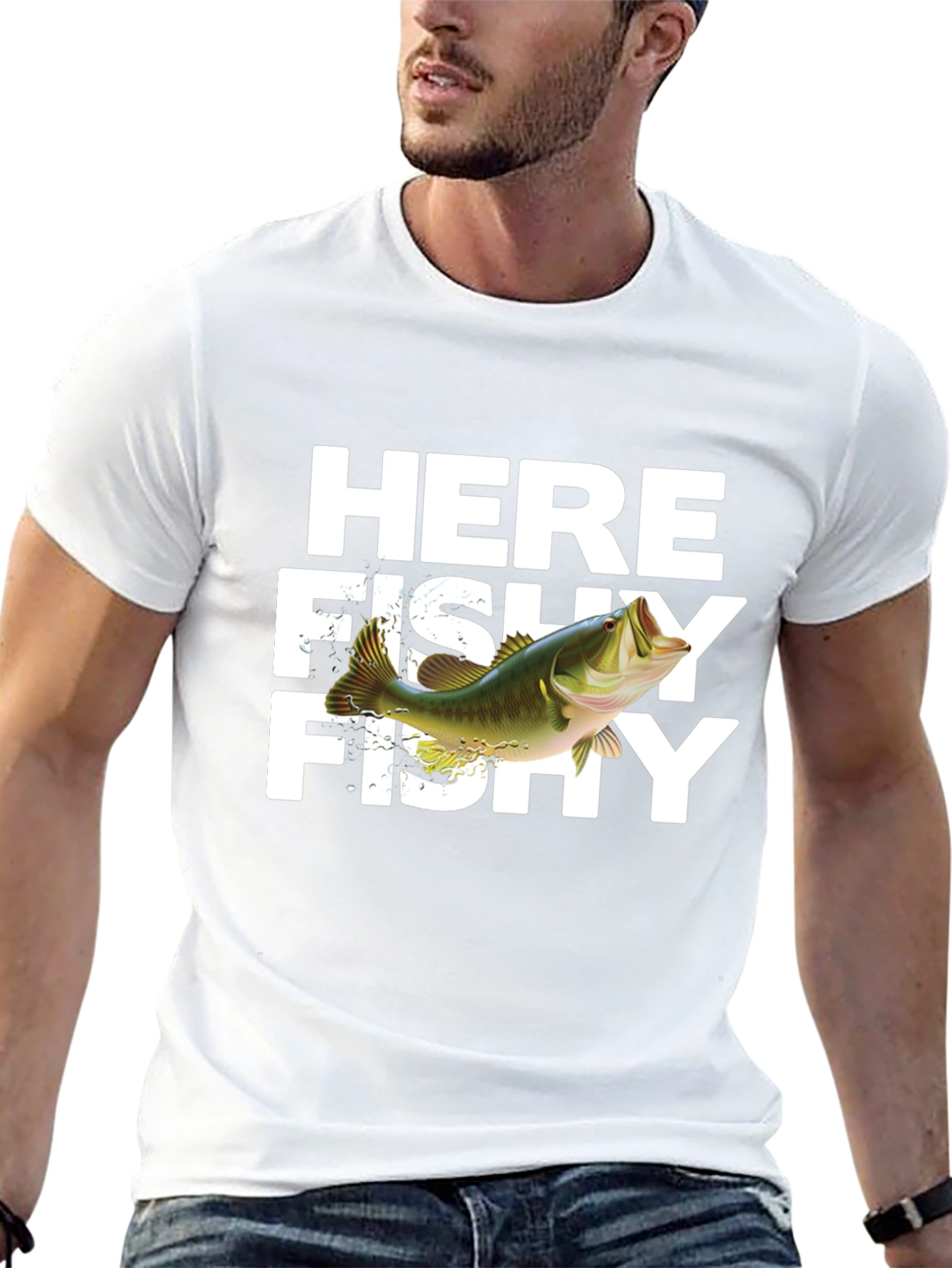 Here Fishy Fishy Graphic T-Shirt