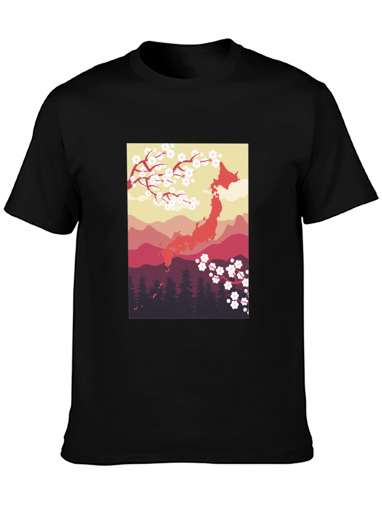 Japan Cherry Blossom T-Shirt - Unique Design