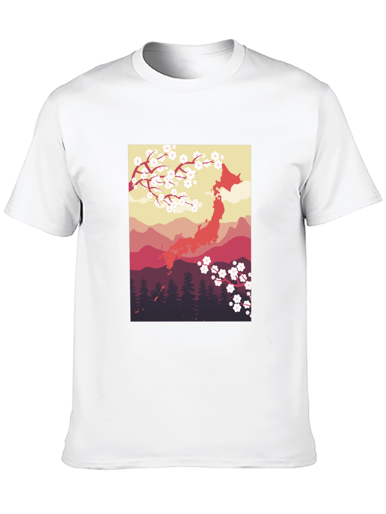 Japan Cherry Blossom T-Shirt - Unique Design