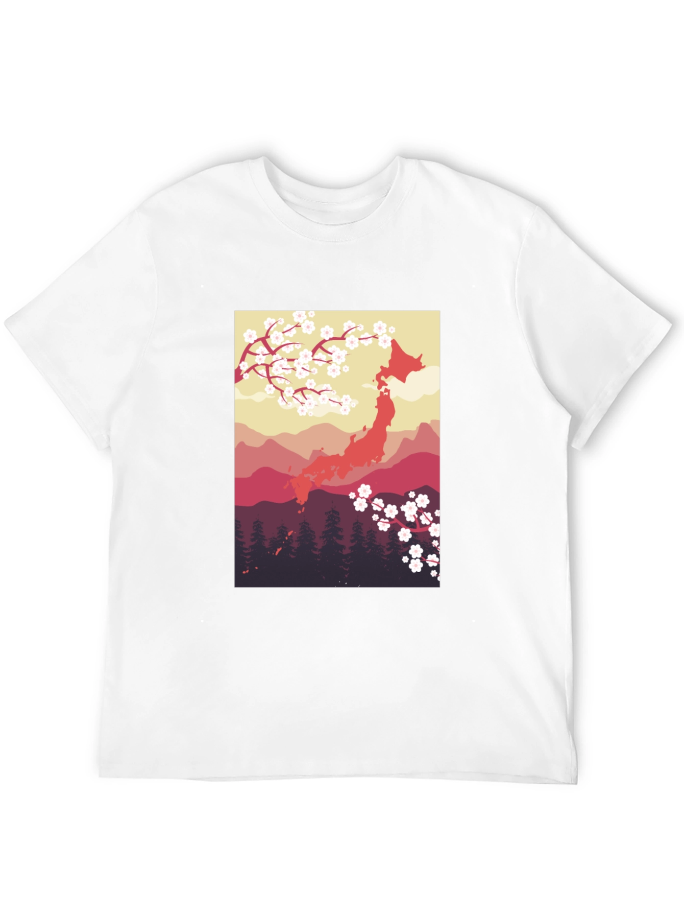 Japan Cherry Blossom T-Shirt - Unique Design