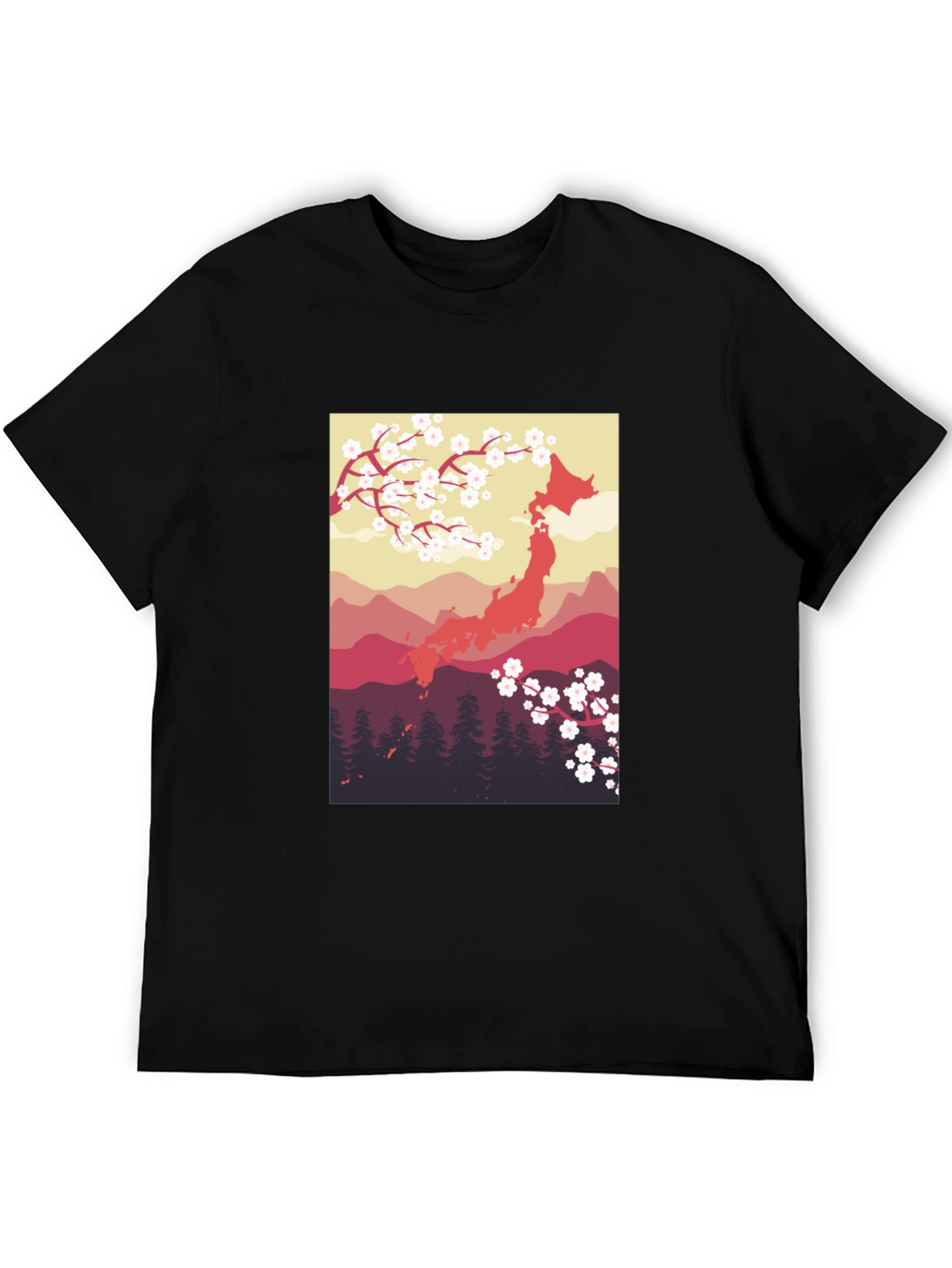 Japan Cherry Blossom T-Shirt - Unique Design