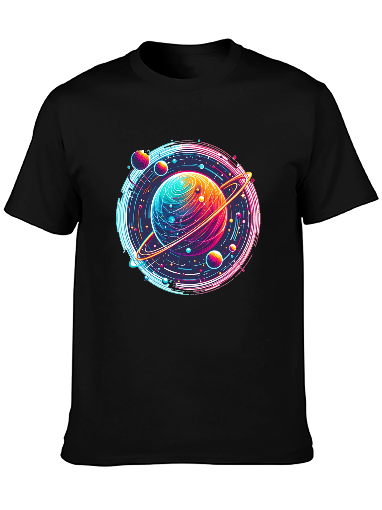 Neon Planet T-Shirt - Space Graphic Tee