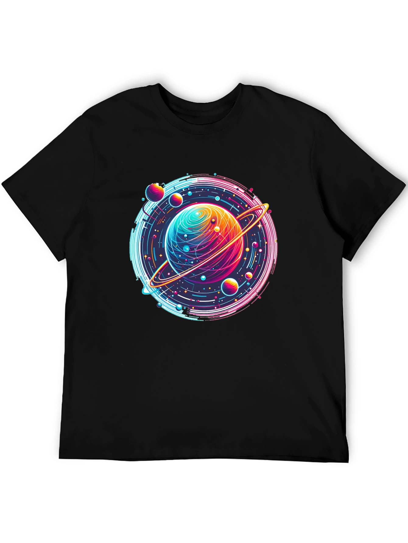 Neon Planet T-Shirt - Space Graphic Tee