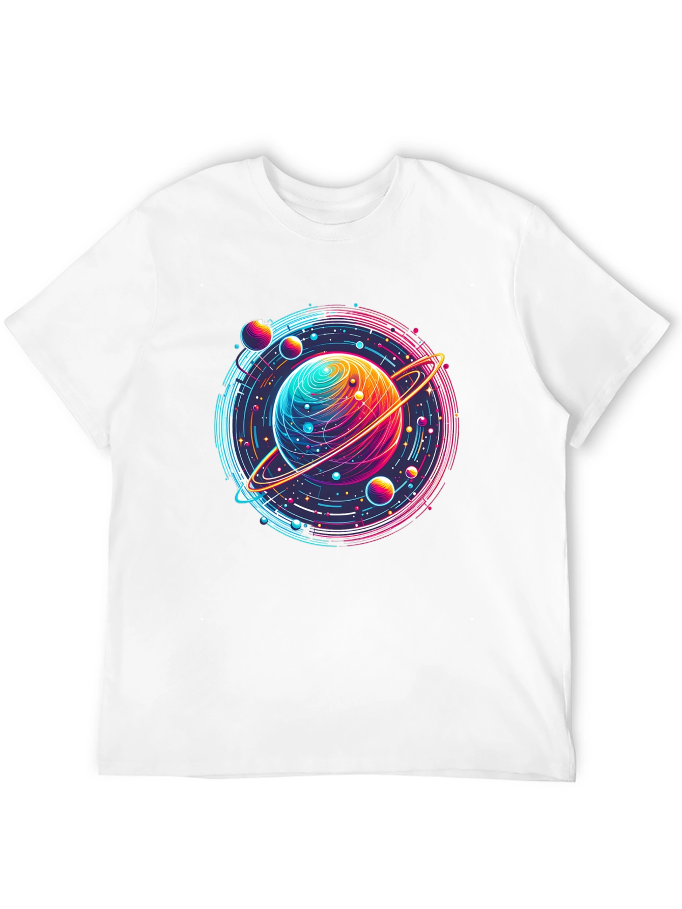 Neon Planet T-Shirt - Space Graphic Tee
