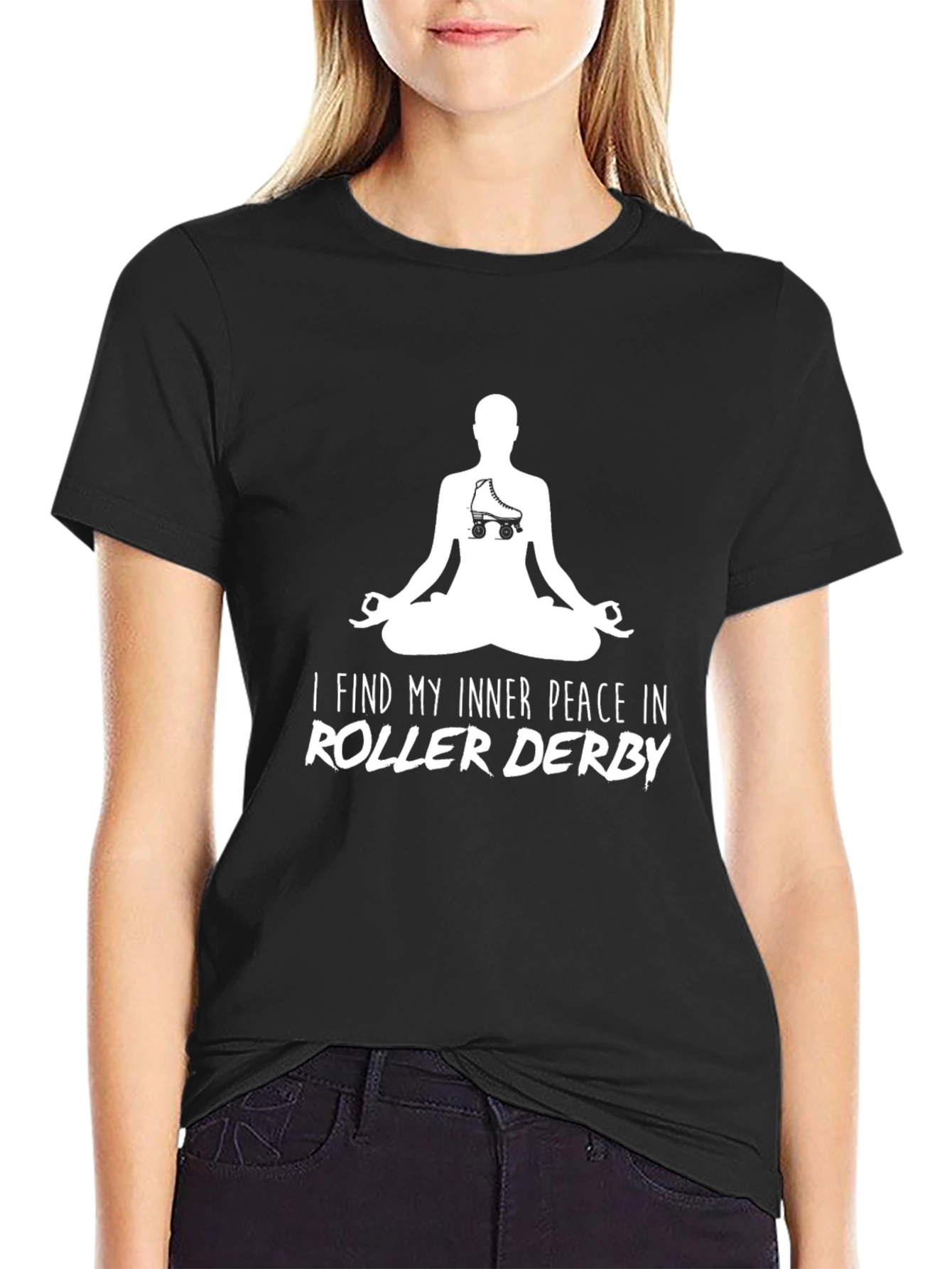 Roller Derby Peace T-Shirt - Black Graphic Tee