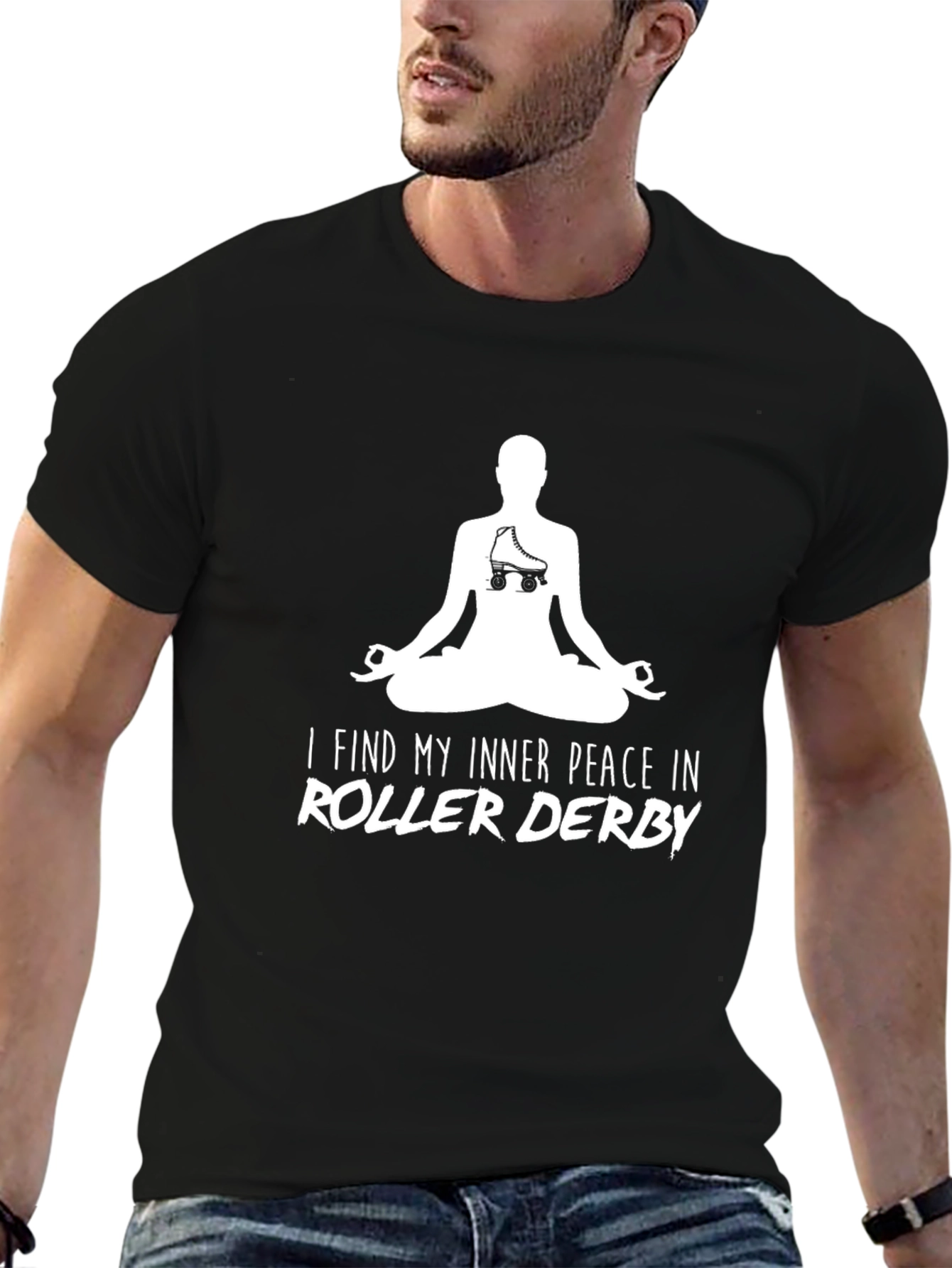 Roller Derby Peace T-Shirt - Black Graphic Tee