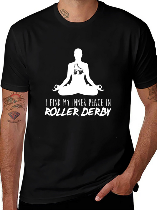 Roller Derby Peace T-Shirt - Black Graphic Tee