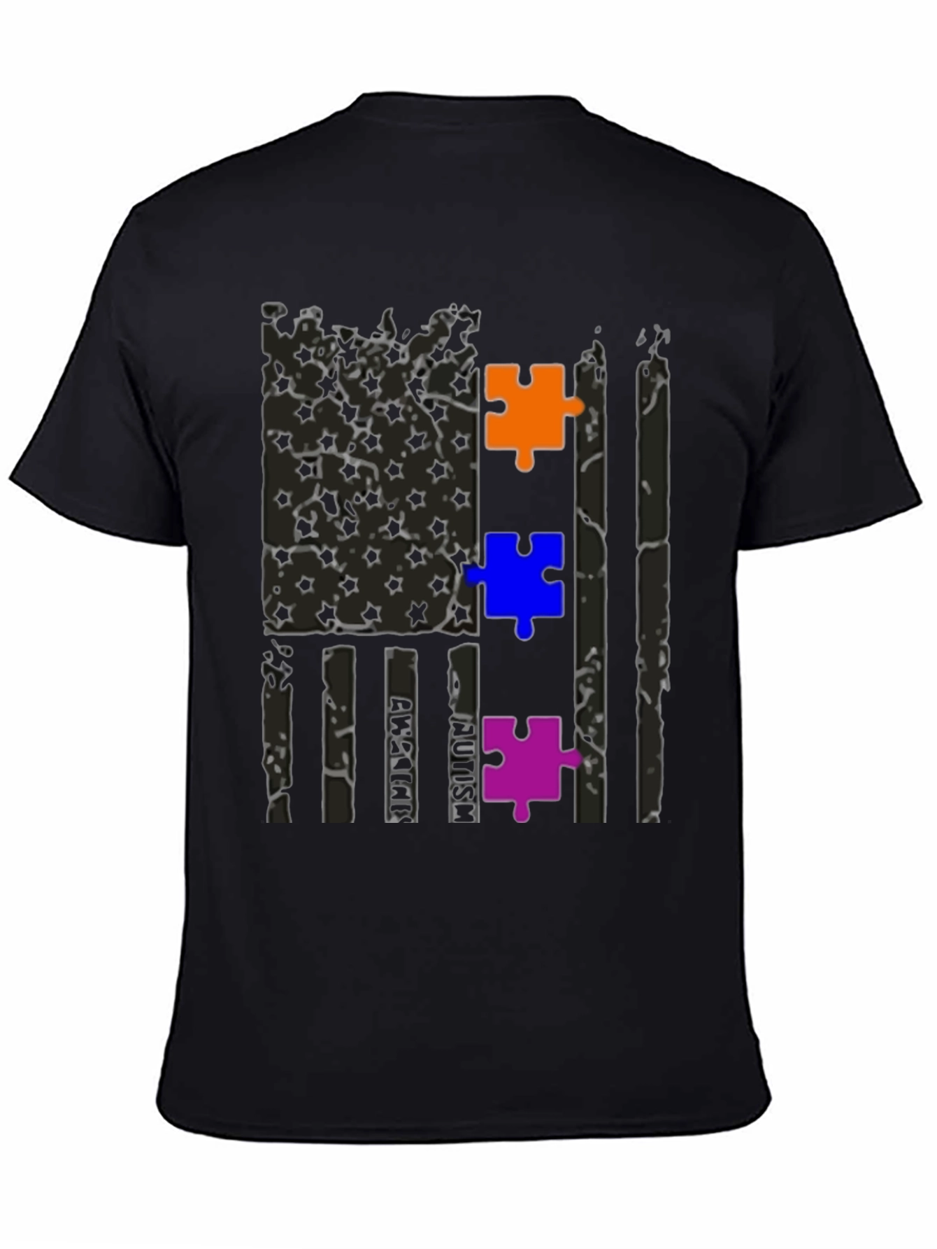 Autism Awareness Flag Graphic Tee